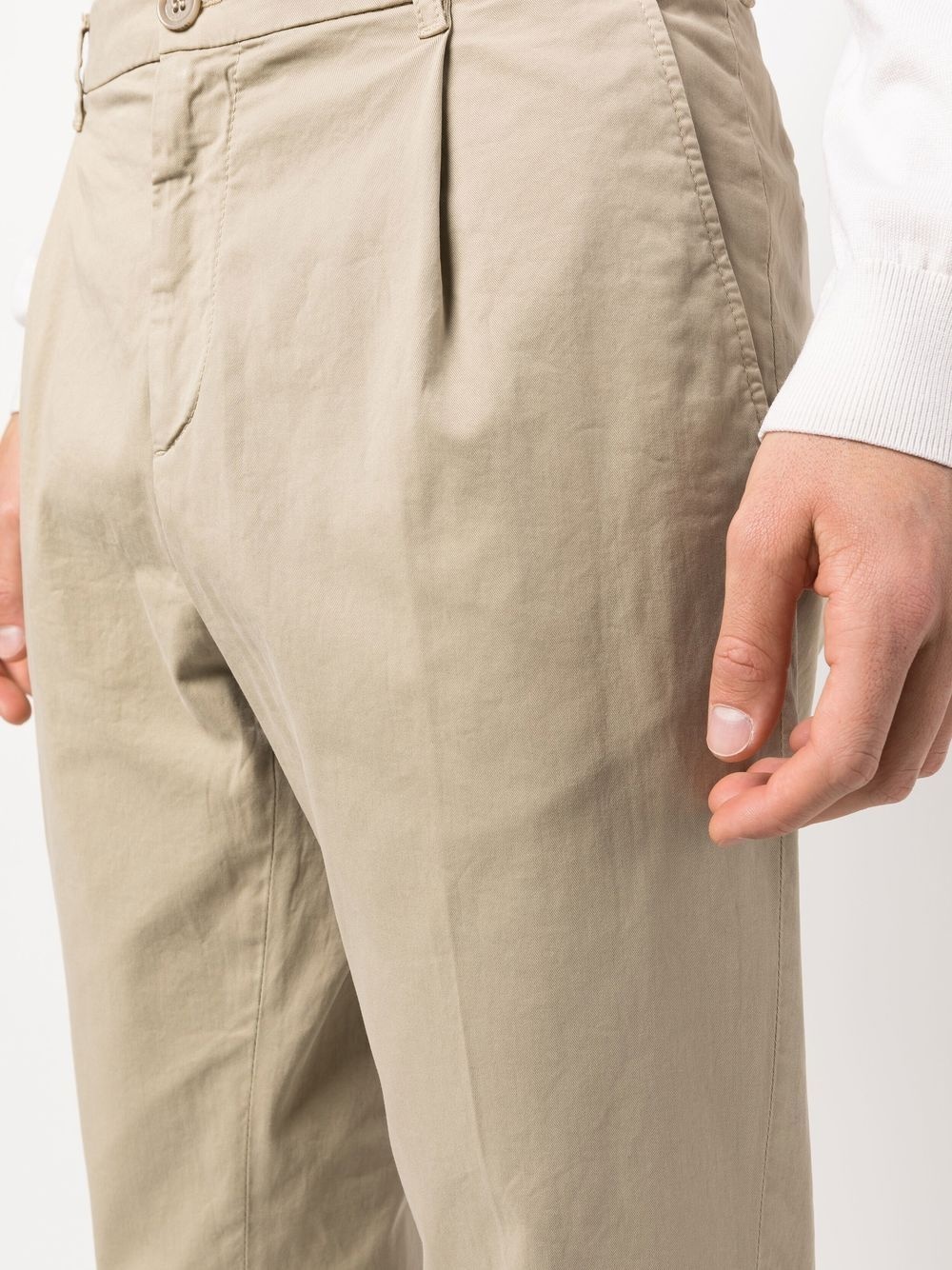 pleat-detail straight-leg trousers - 5