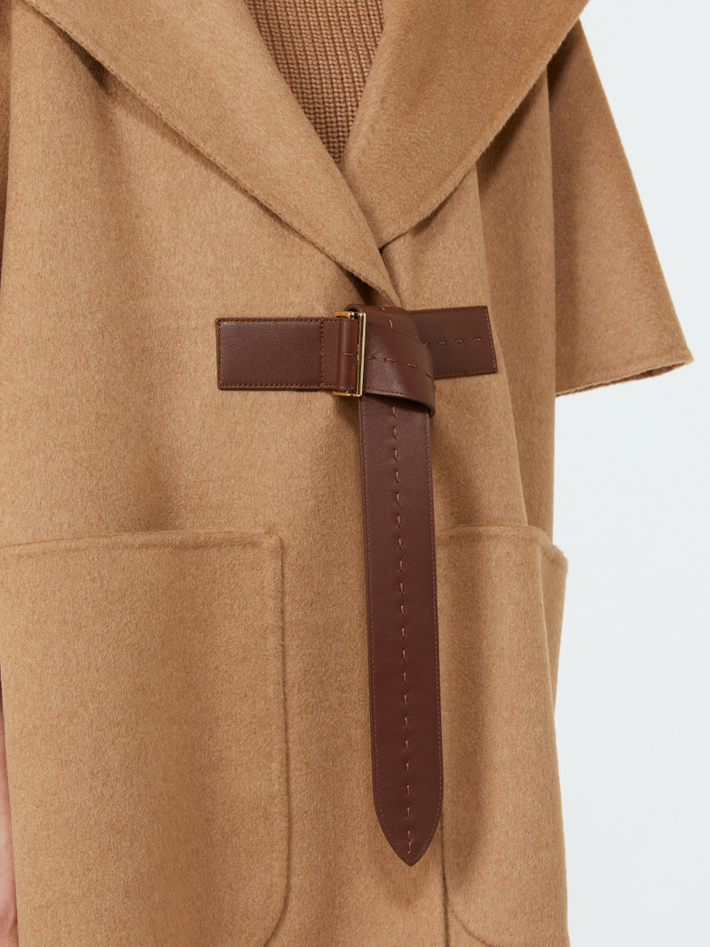 NEWDORICO Camel-hair cape 5