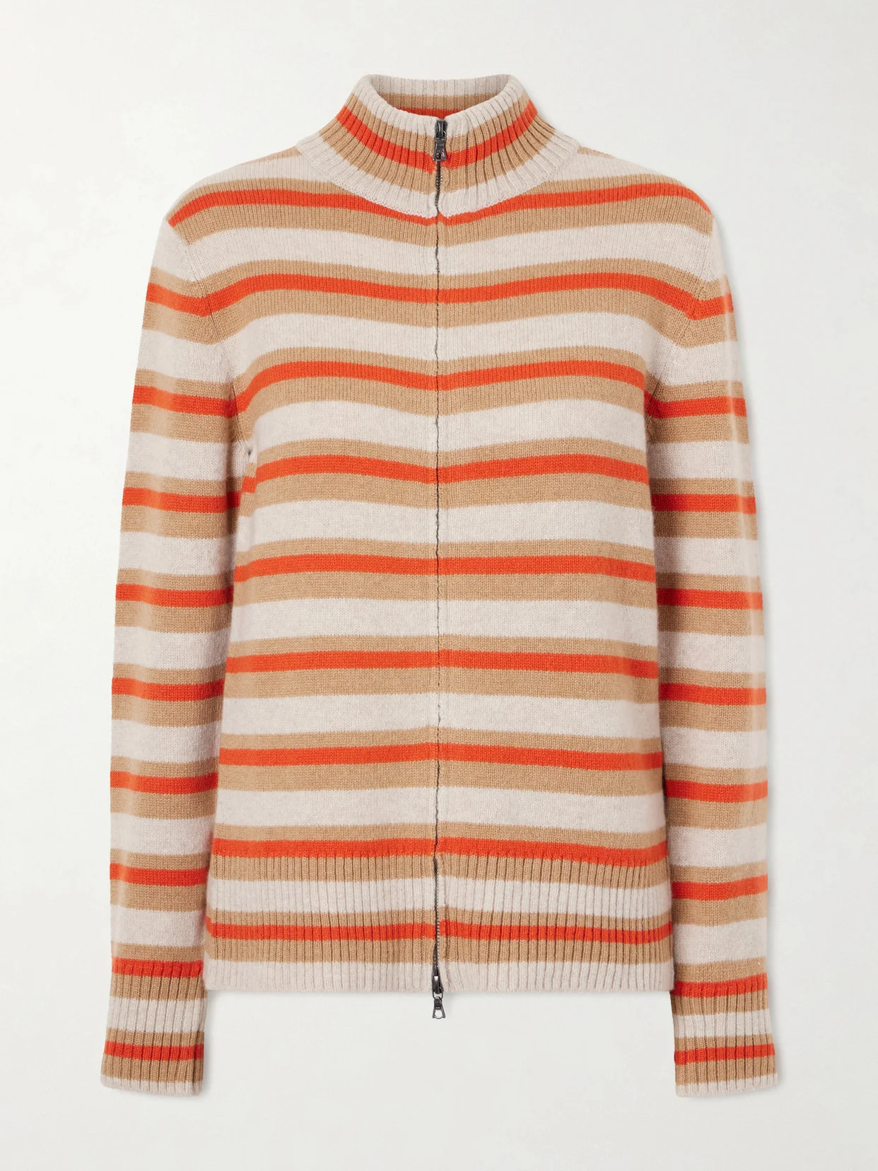 Hallie Striped Cashmere Cardigan - 1