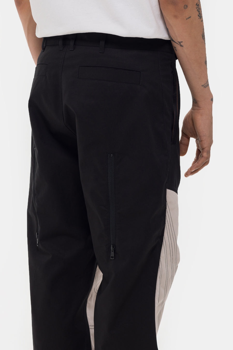 Solix Zip Trouser in Black Sable/Seedpearl - 5