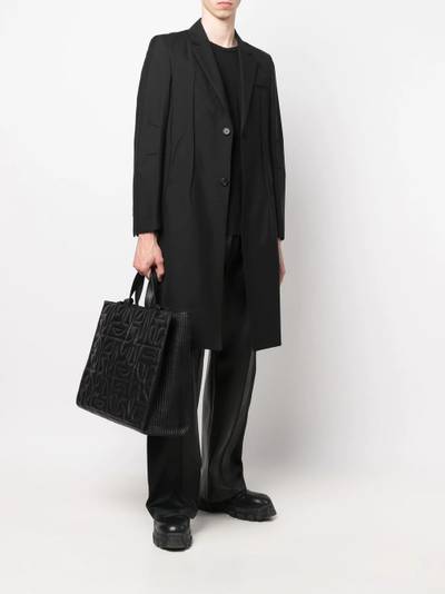 UNDERCOVER pleated single-breasted coat outlook