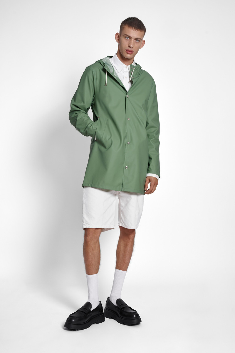 Stutterheim Stockholm Lightweight Raincoat Loden Green outlook