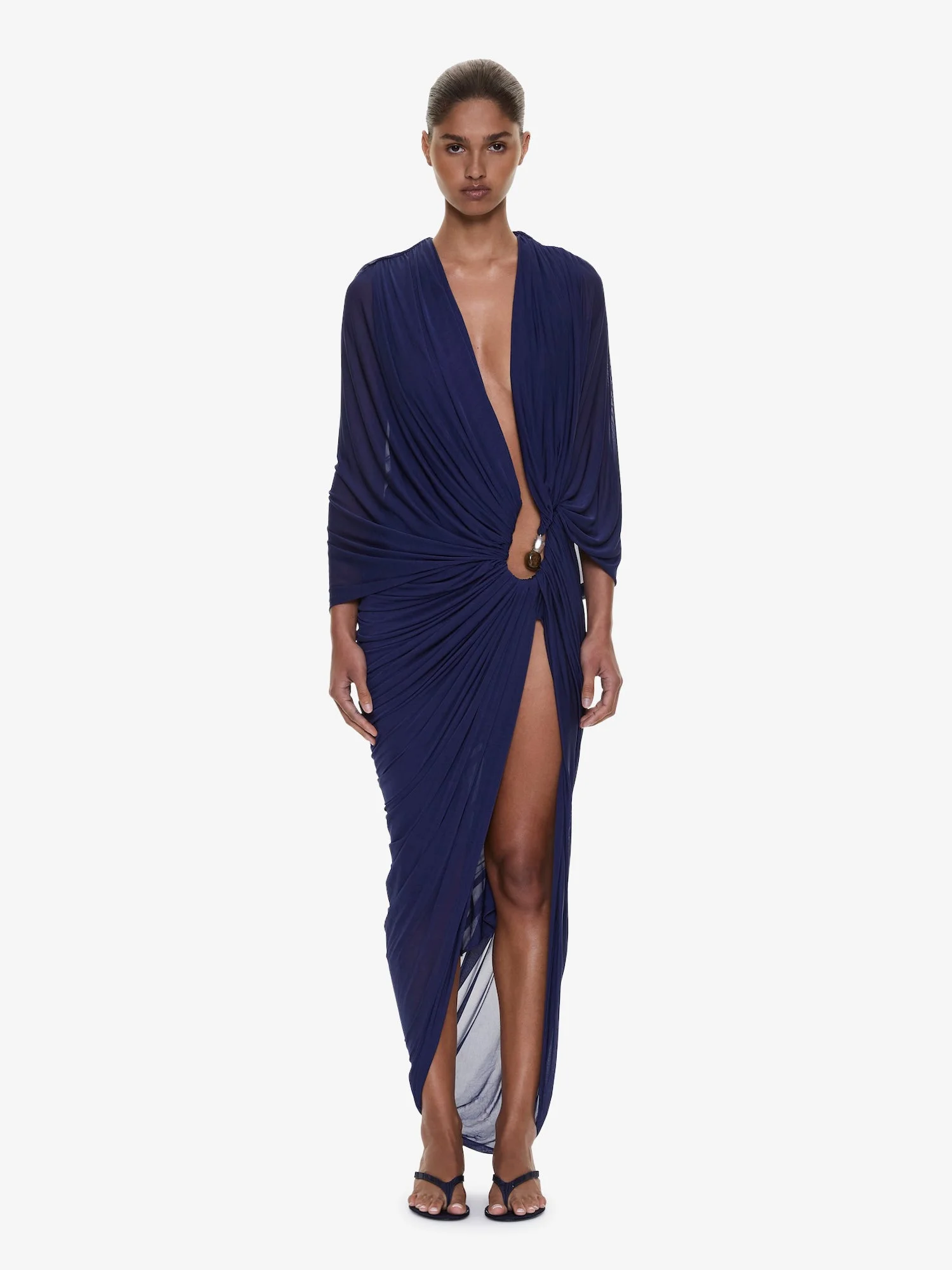 Helix Crystal Draped Dress - 1