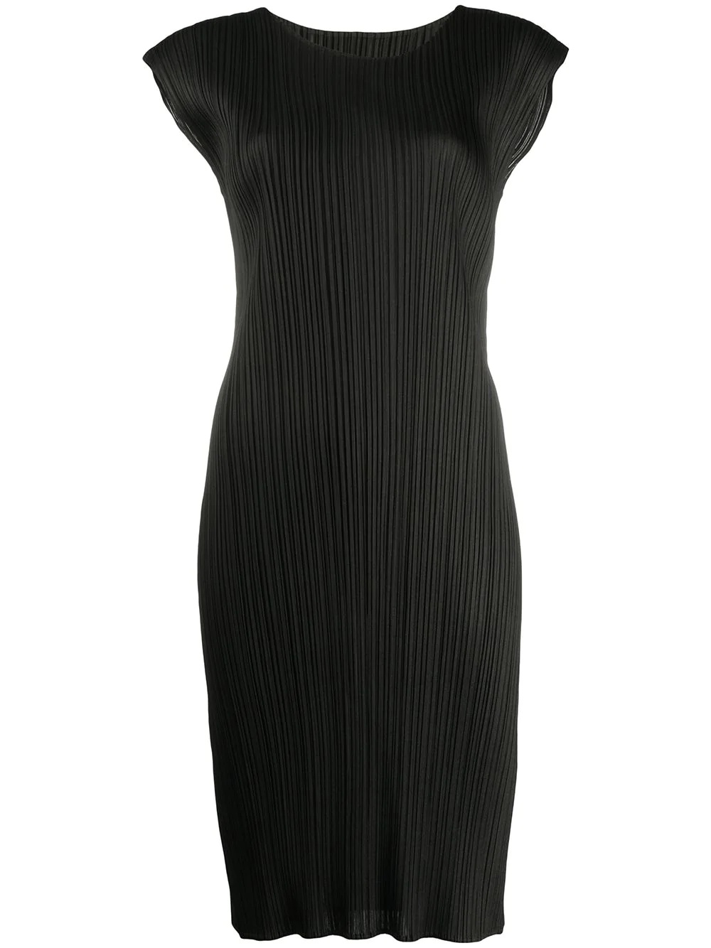 micro-pleat midi dress - 1