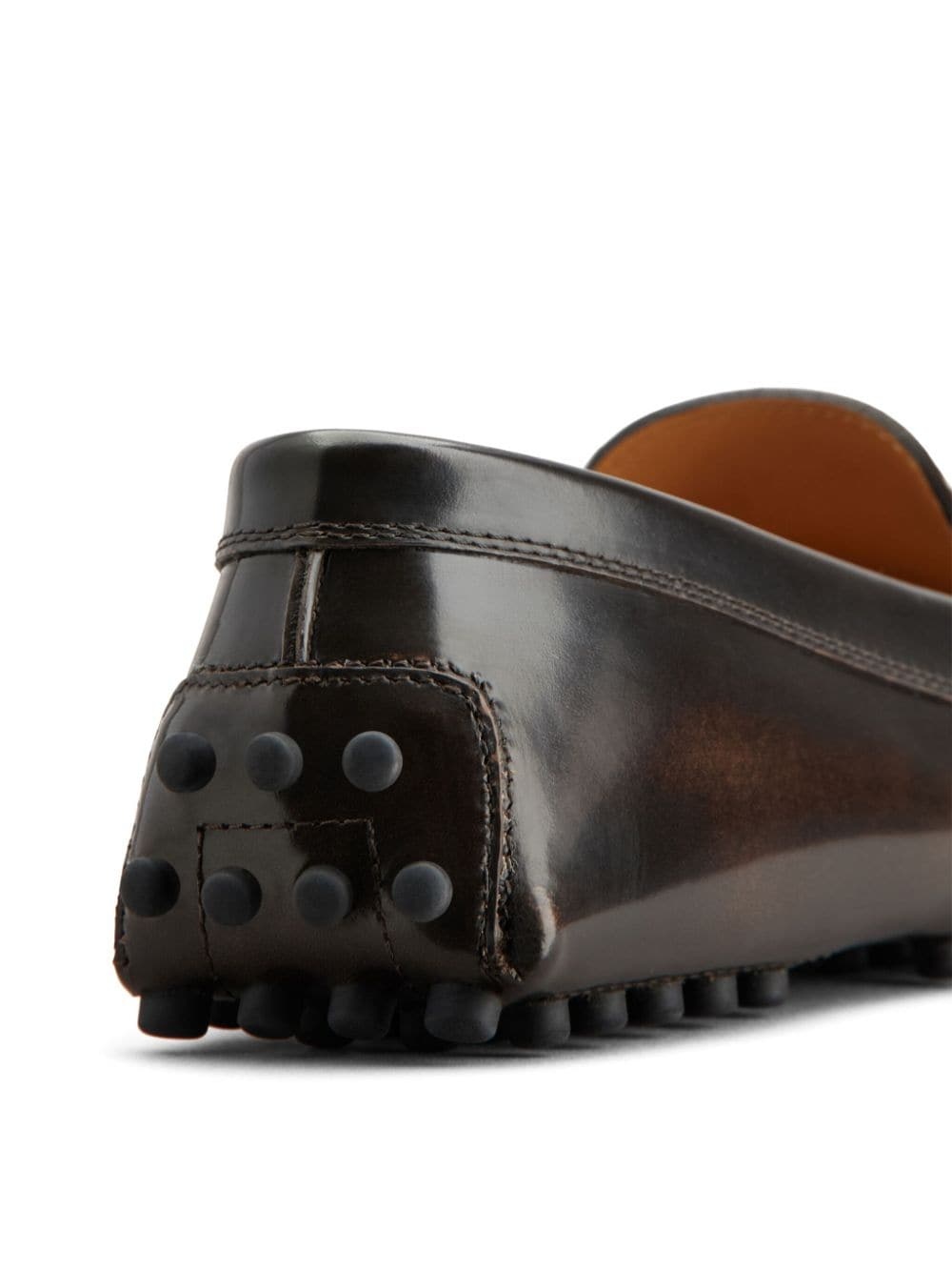 logo-plaque leather loafers - 6