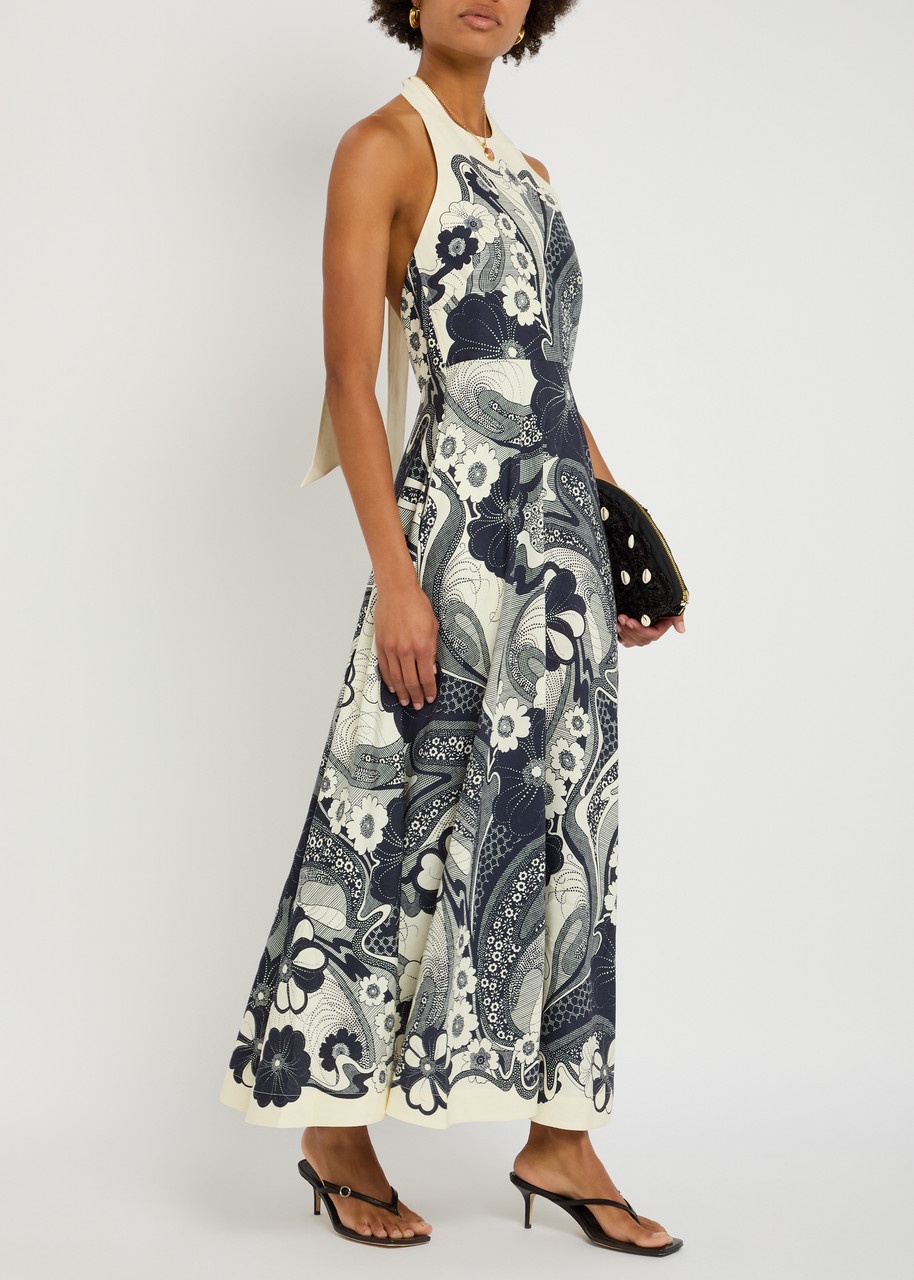 Alemais Mickey Printed Woven Maxi Dress - 4