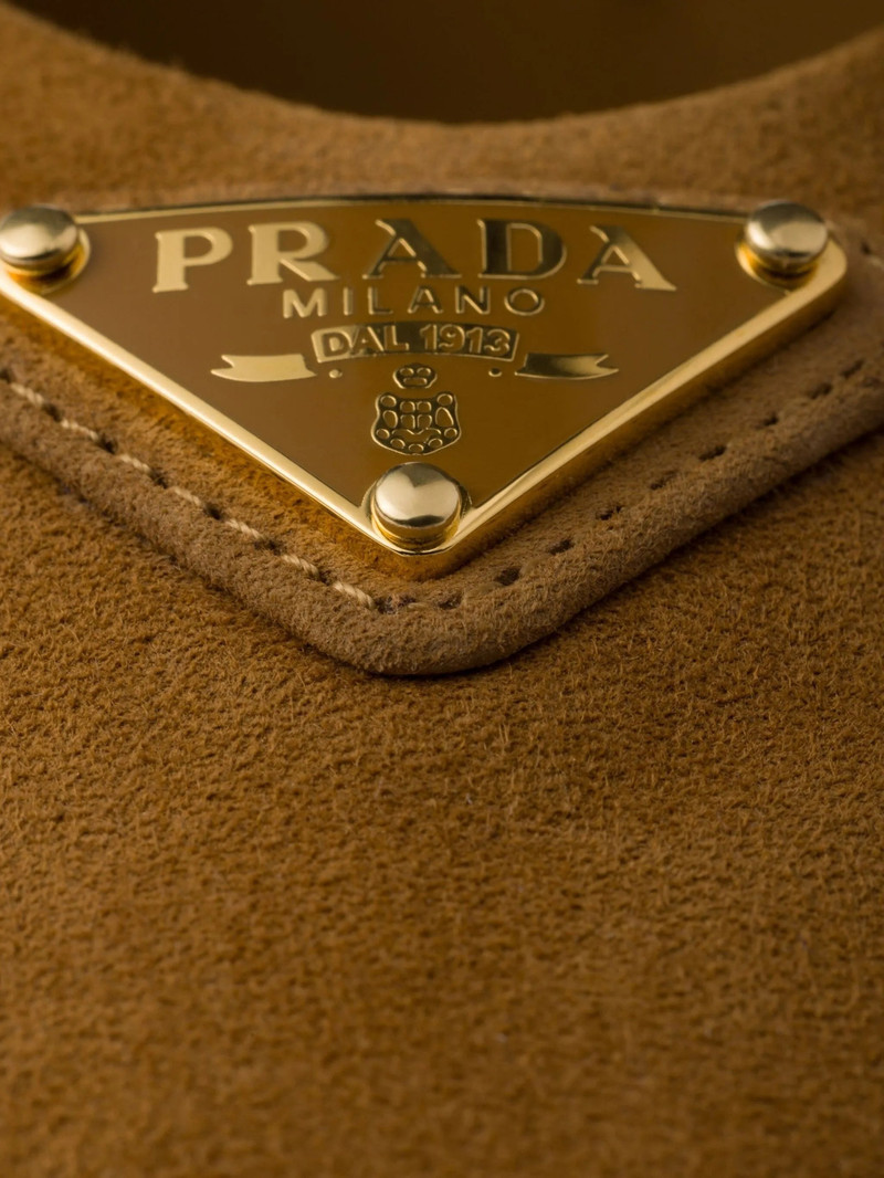 Prada Buckle Strap Suede Ballerinas 3