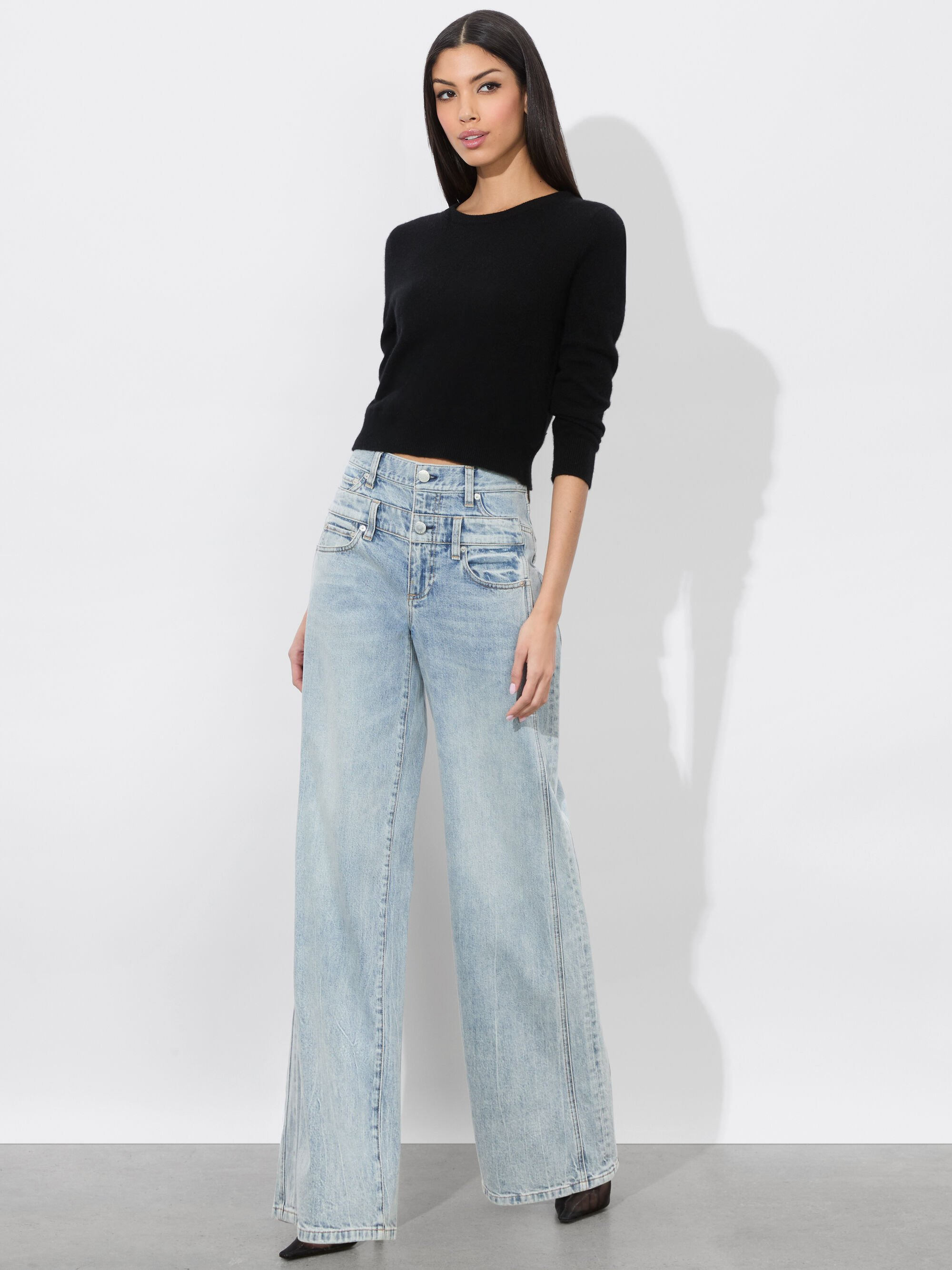 CAROLANN SHRUNKEN CREW NECK PULLOVER - 6