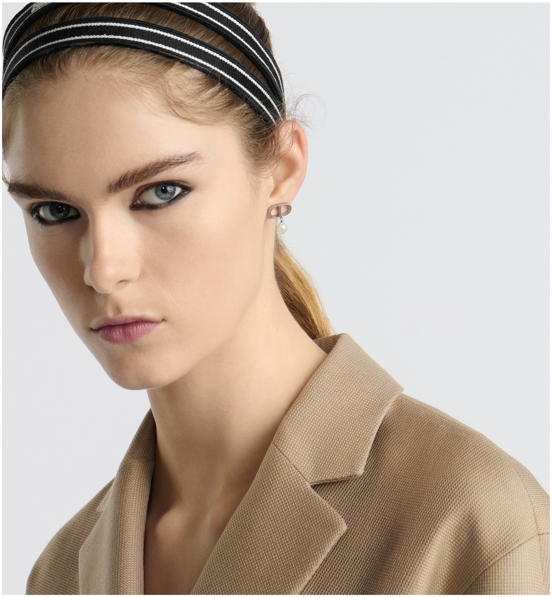 24SS【DIOR】Petit CD Earringsレジンパール ピンクトーンメタル ディオール ピアス DIOR PETIT CD EARRINGS メタル レジン