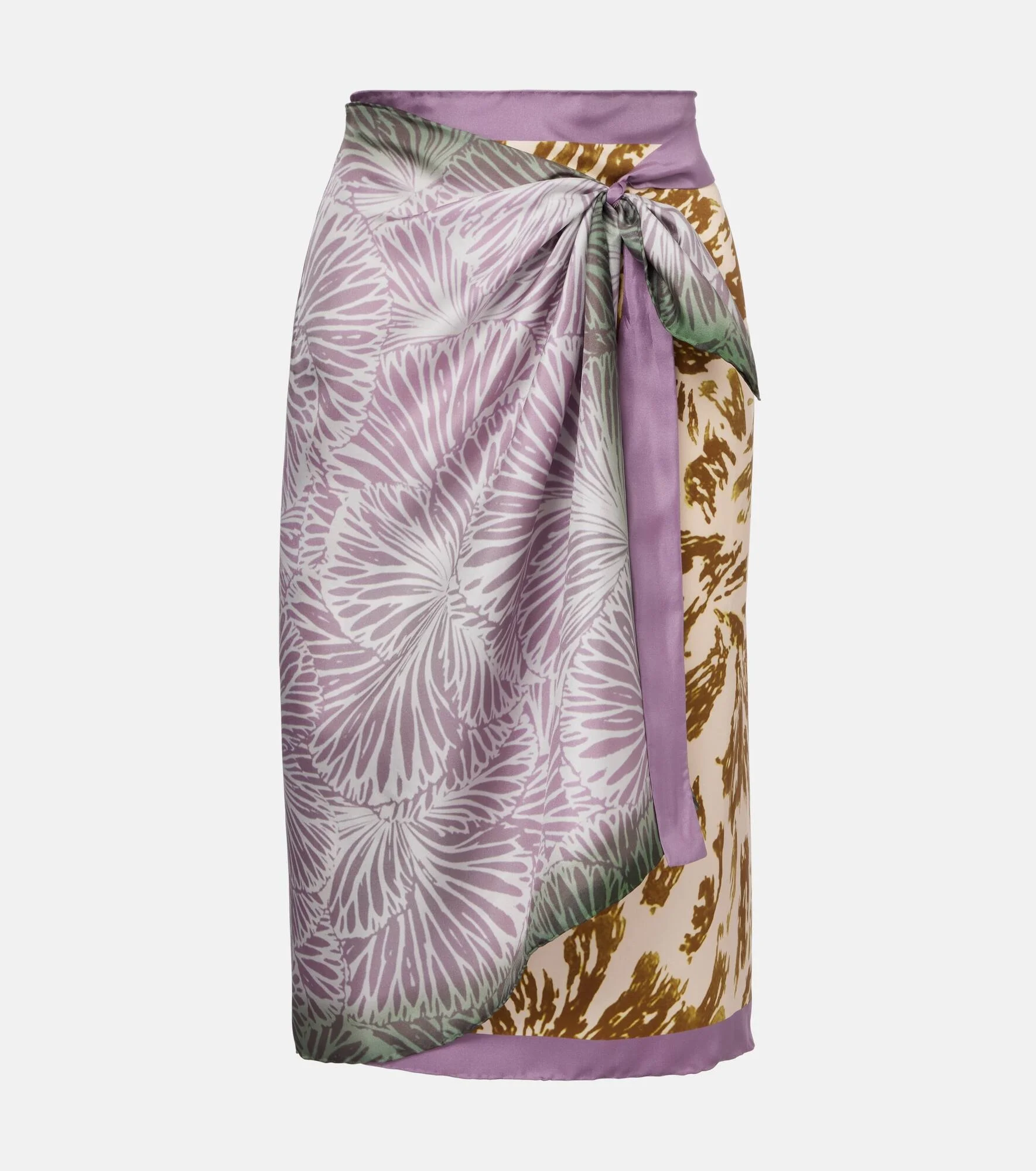 Scarfy printed wrap skirt - 1