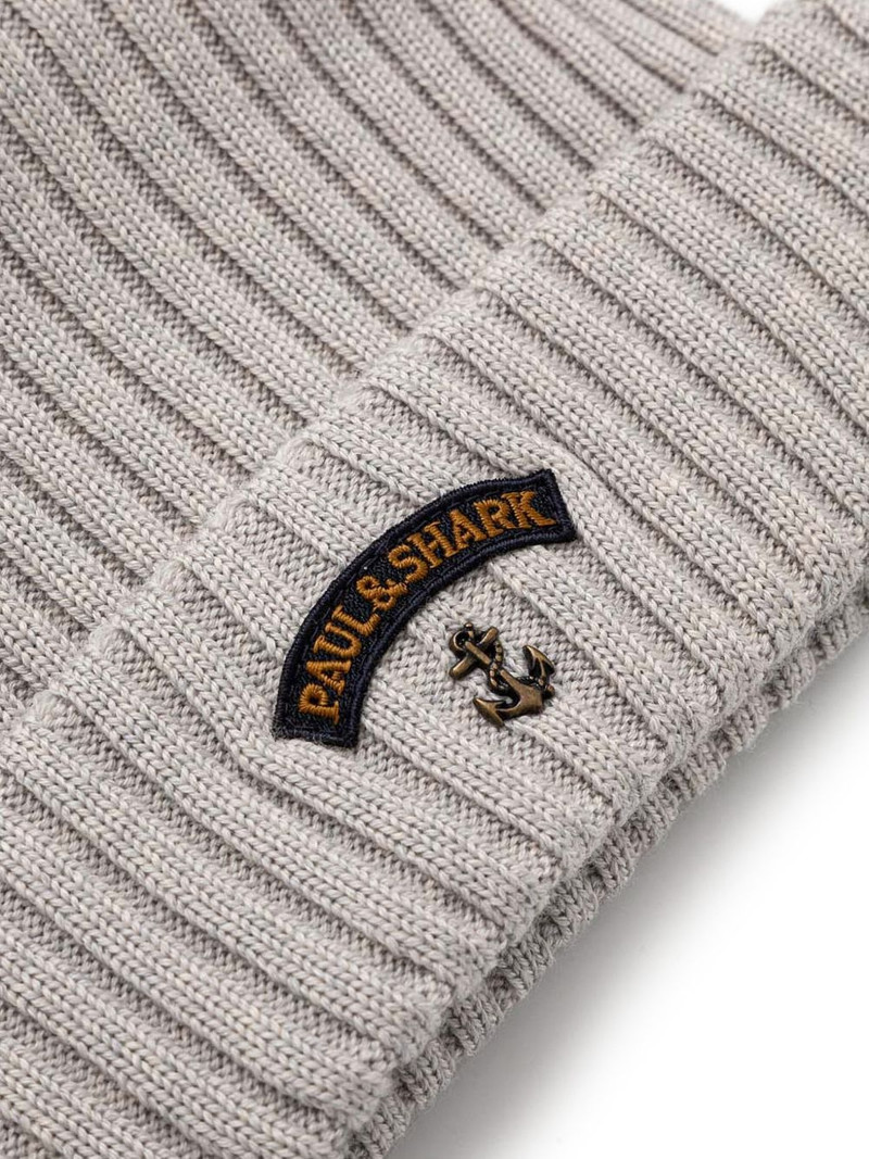 Paul & Shark logo-appliqué beanie hat outlook