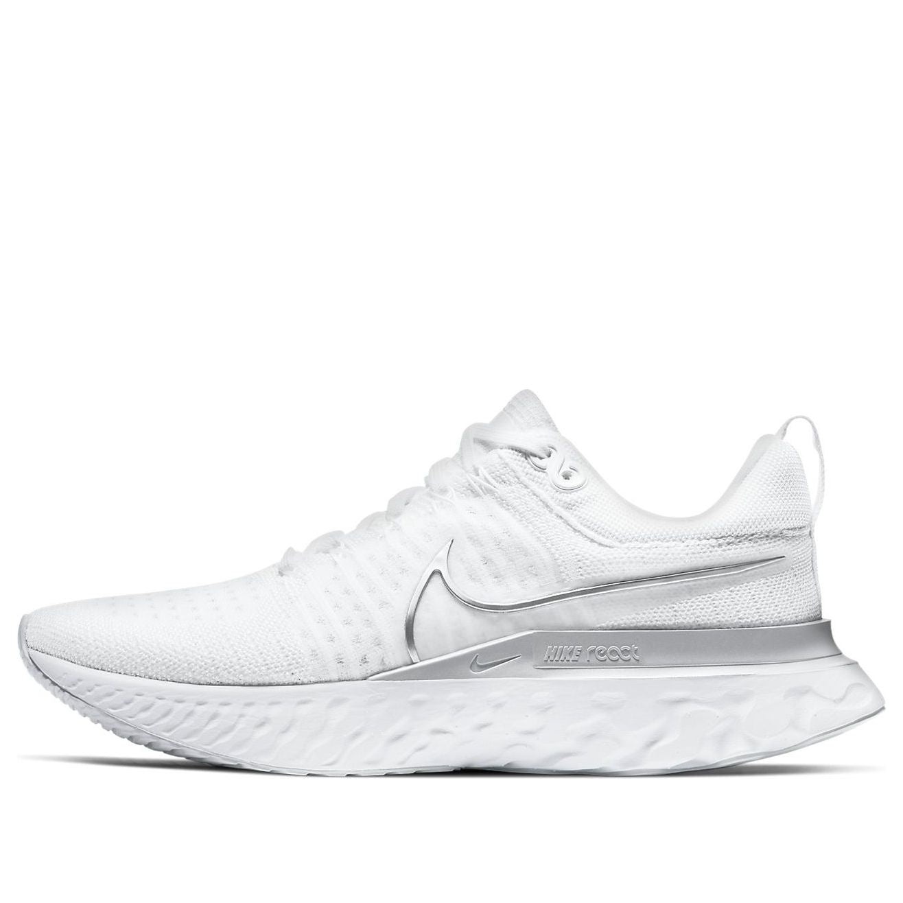 (WMNS) Nike React Infinity Run Flyknit 2 'White Metallic Silver' CT2423-102 - 1