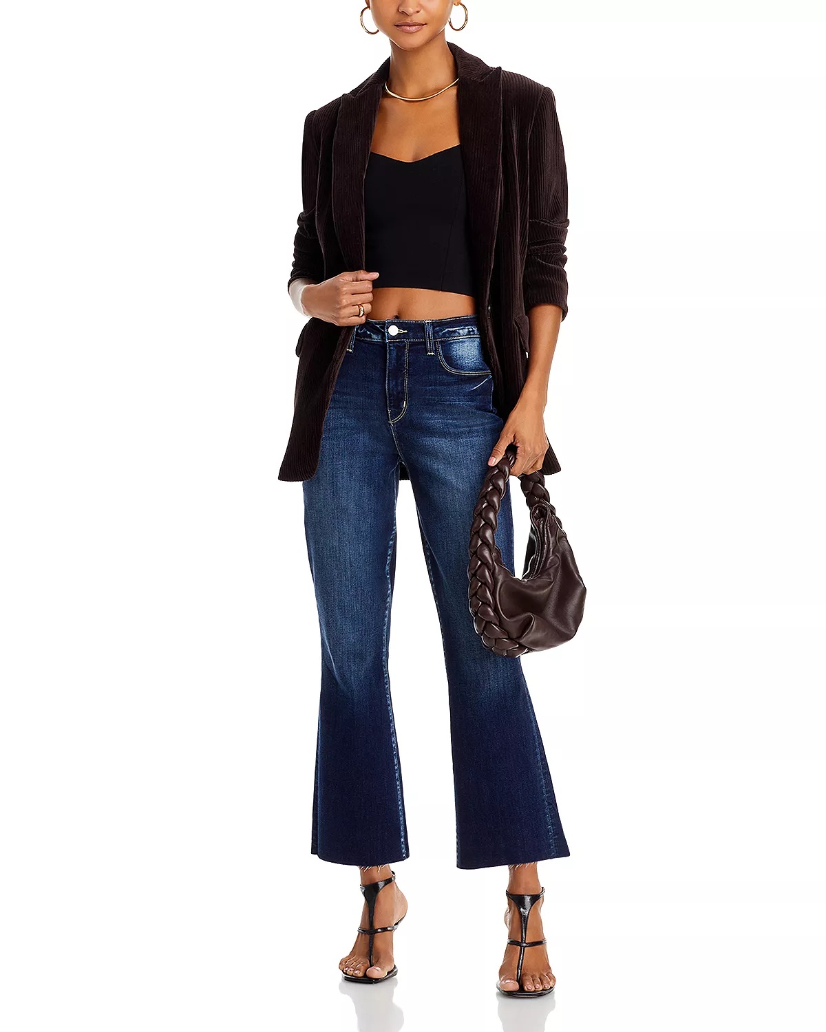 Kendra High Rise Cropped Flare Jeans in Columbia - 2