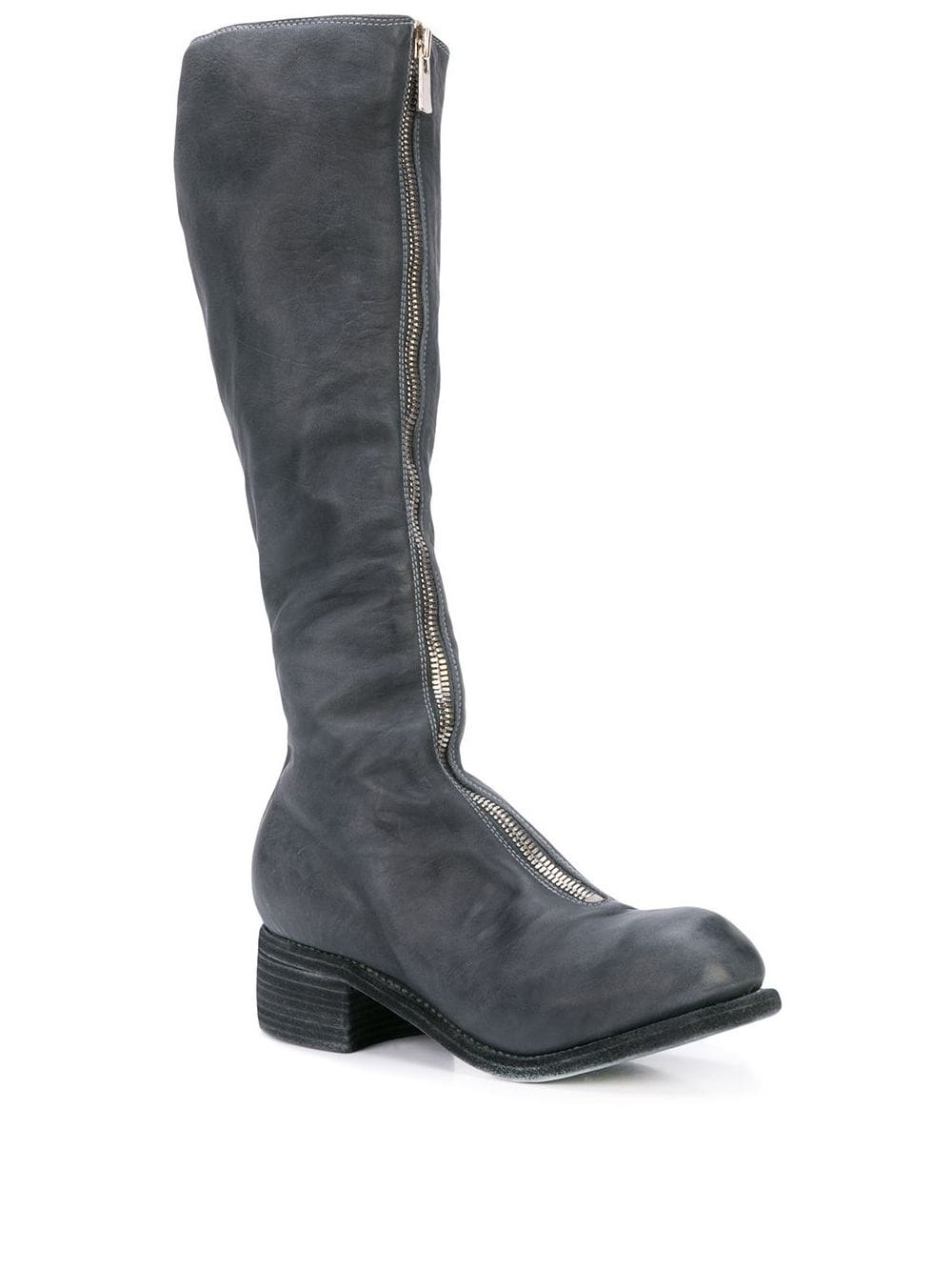 zip front knee boots - 3