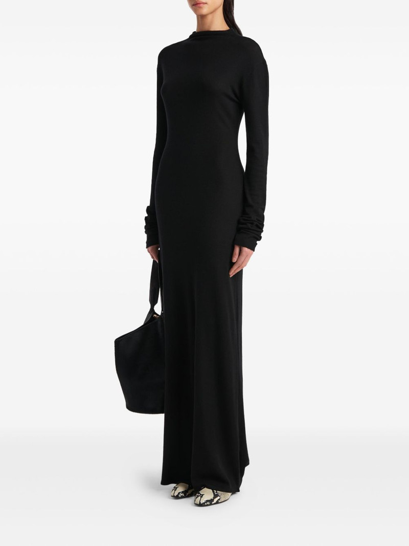 long-sleeve mock-neck maxi dress 3