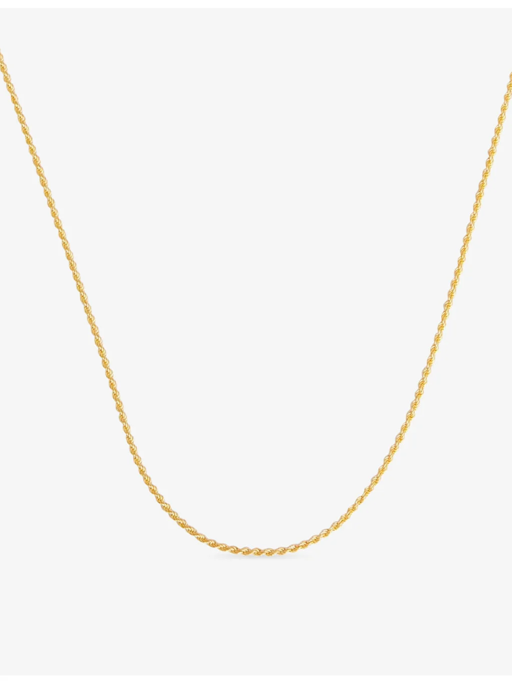 Rope Medium 18ct Yellow Gold Vermeil Chain Necklace - 1