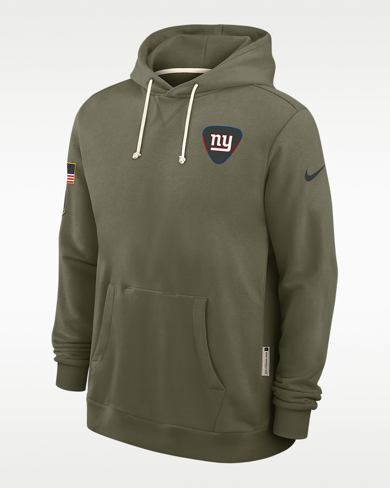 New York Giants Salute to Service Sideline Dominant Force Men's Nike Dri-FIT NFL Pullover Hoodie 1