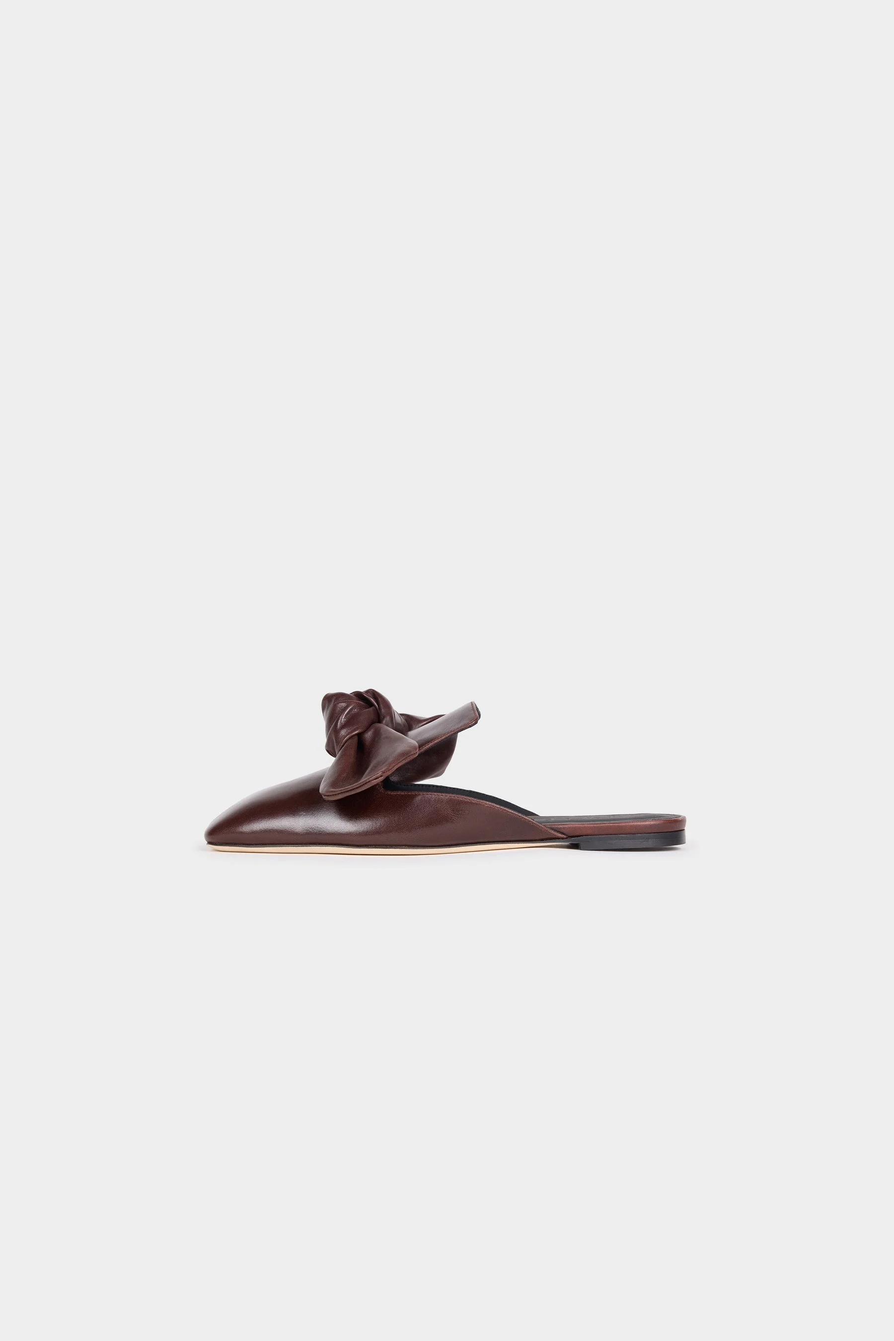 TIM OPEN TOE SHOES WITH BOW BROWN - 1