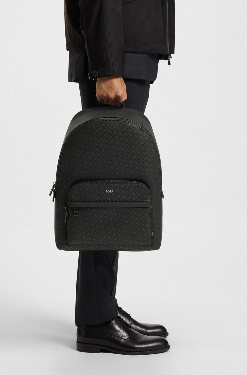BOSS MONOGRAM BACKPACK WITH FOIL-EMBOSSED LOGO outlook
