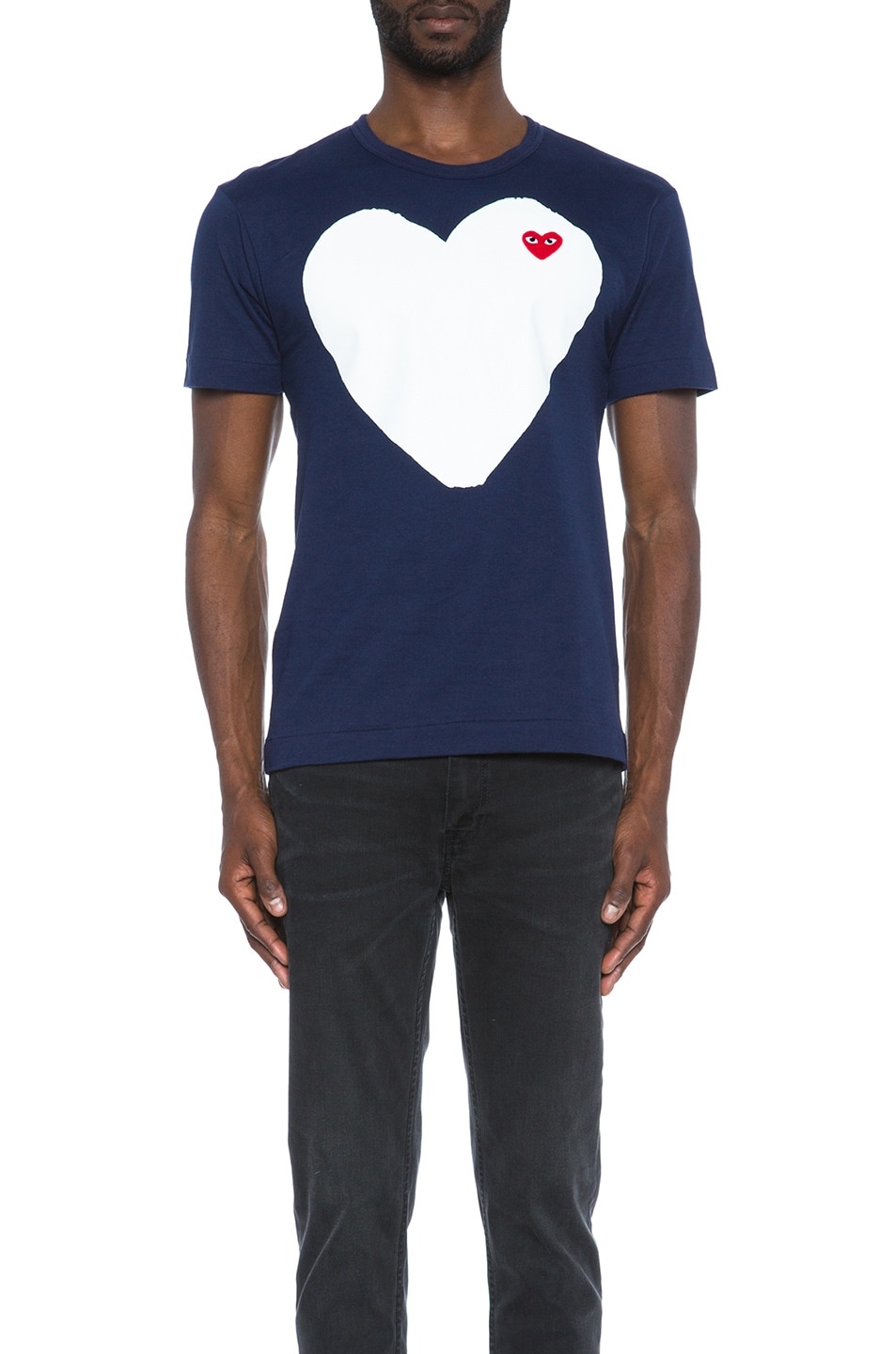 Red Emblem Cotton Heart Tee - 1