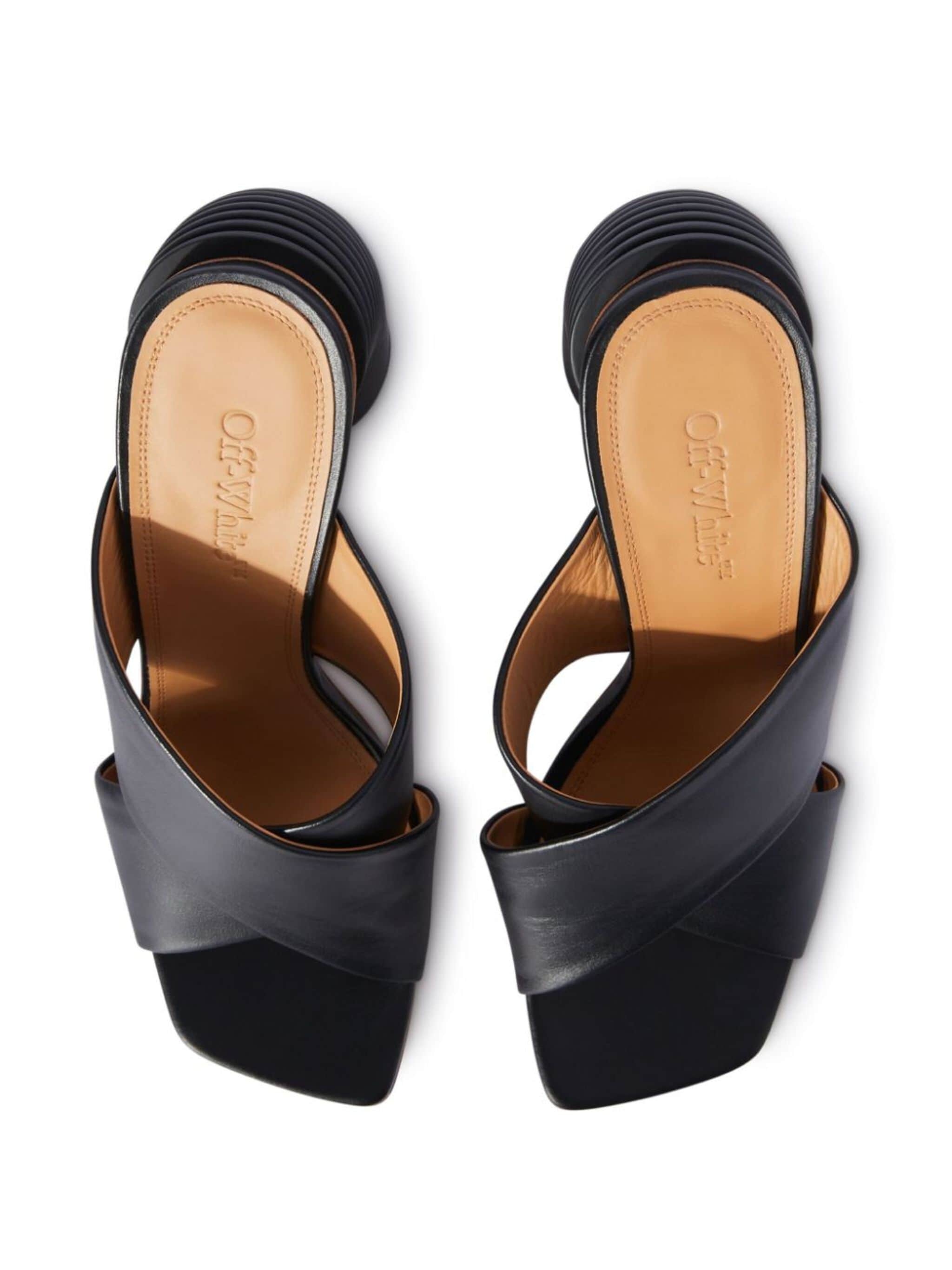 The Attico 110mm open-toe mules - Brown