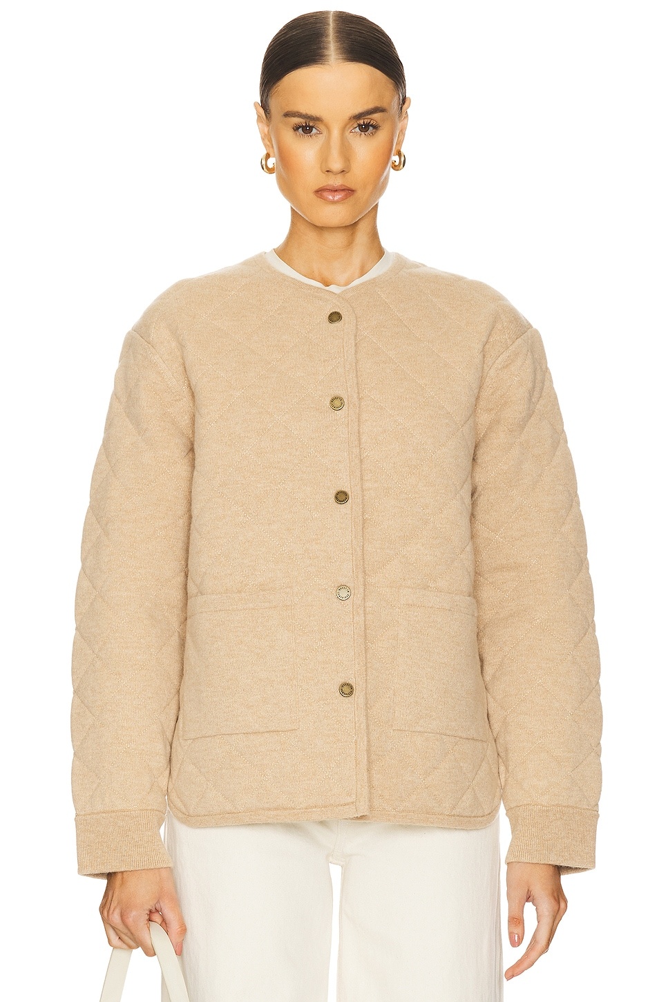Quilted Liner Cashmere Jacket - 2