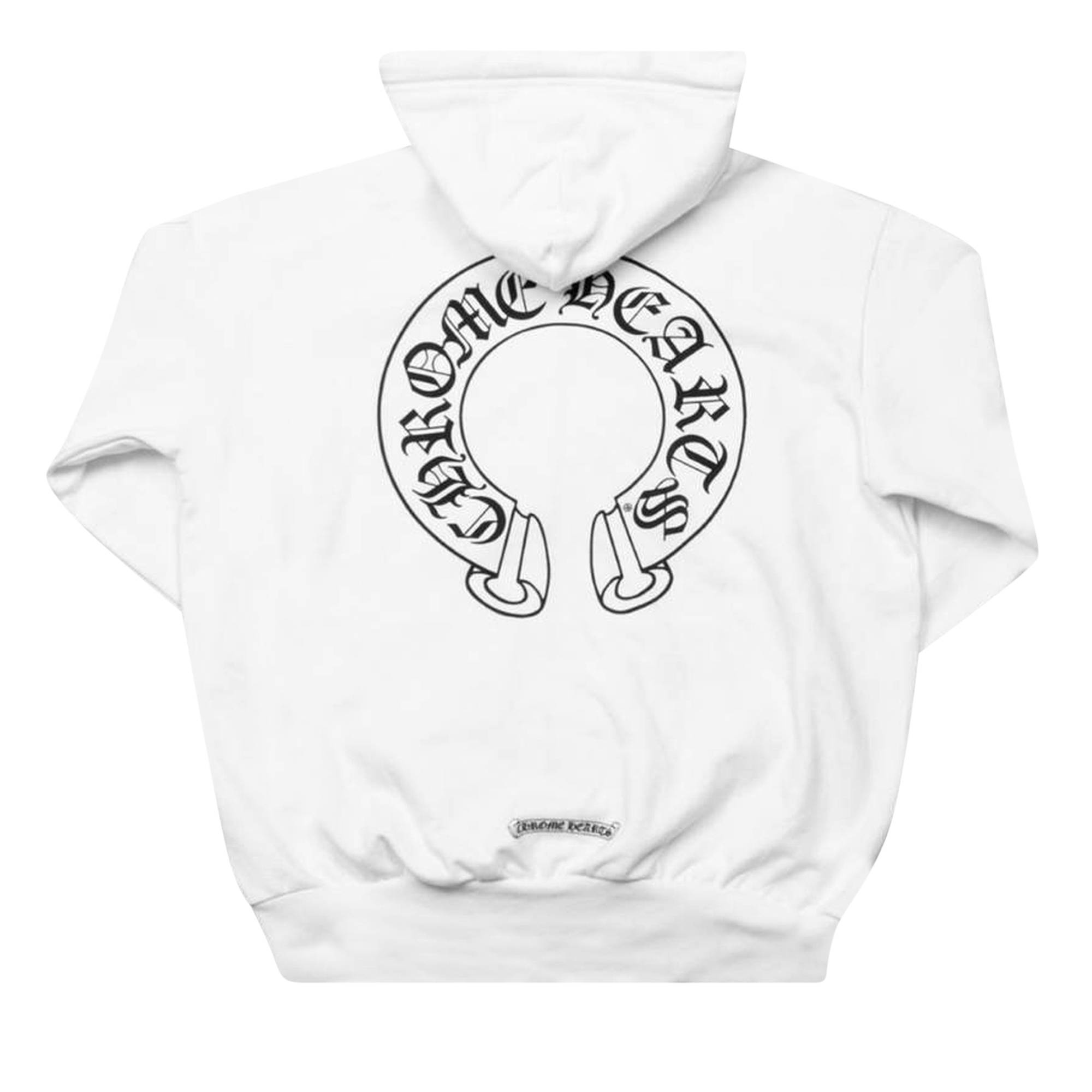Chrome Hearts Floral Cross Zip Hoodie 'White' - 2