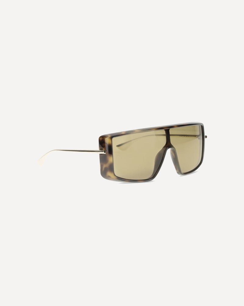 Alexander McQueen Havana T-Bar Visor Sunglasses outlook