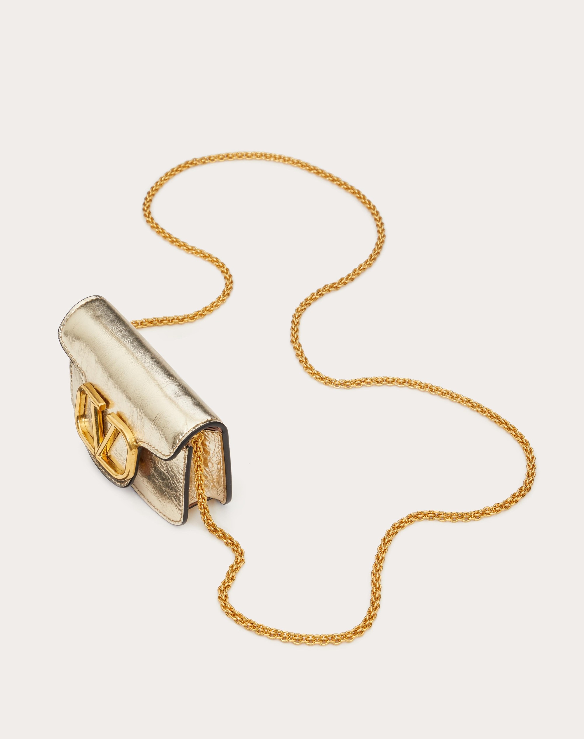 MICRO BAG WITH LOCÒ CHAIN IN METALLIC CALFSKIN - 6