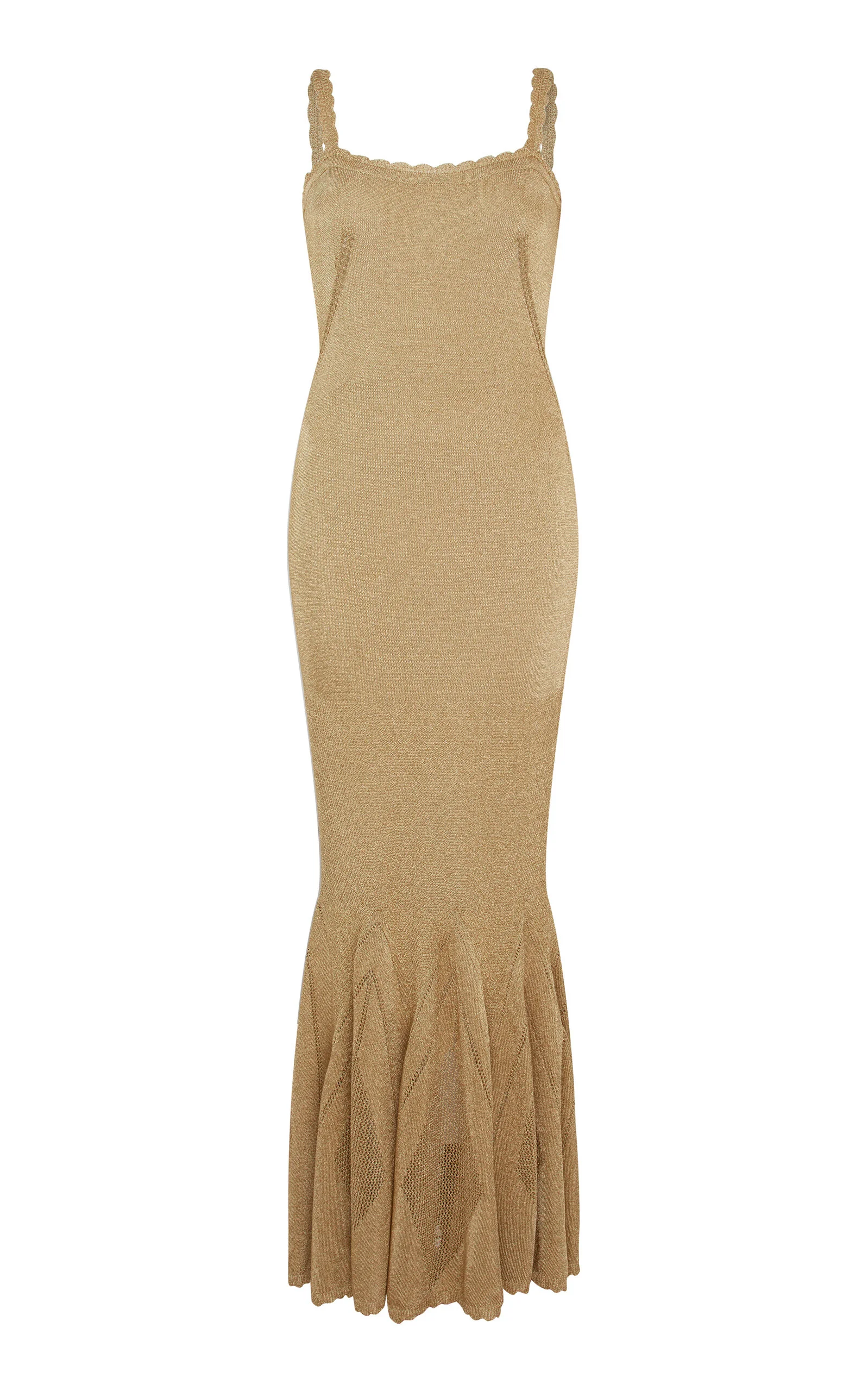 Metallic Knit Gown gold - 1