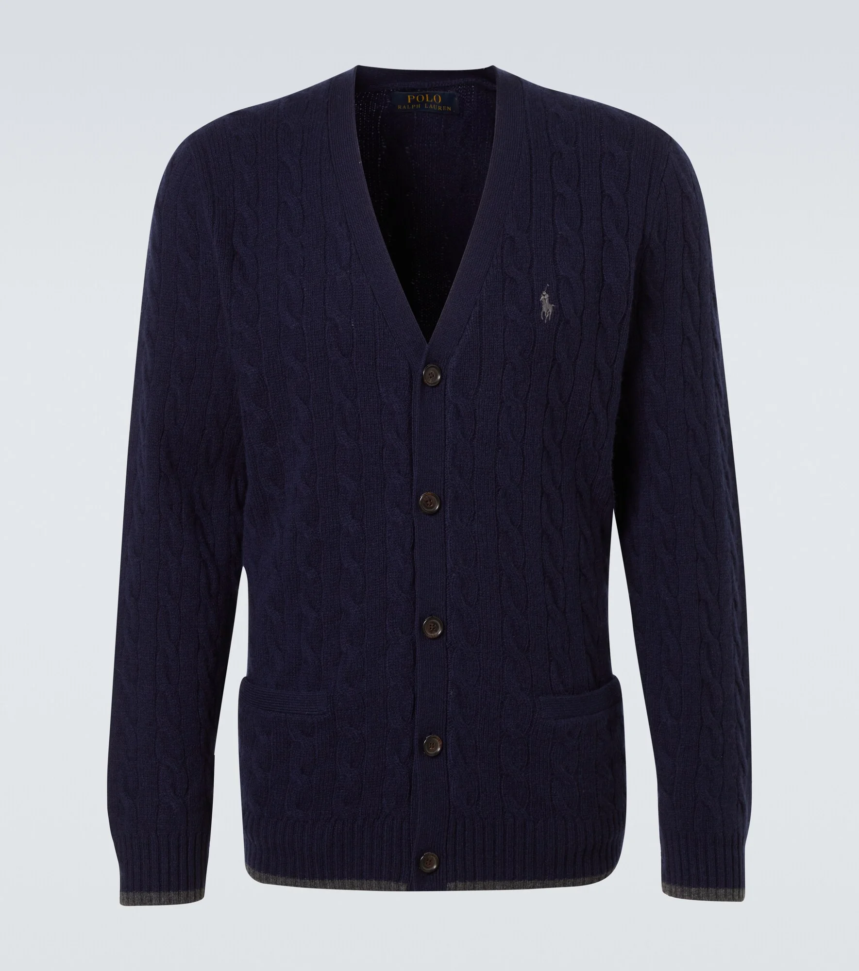 Pony cable-knit wool and cashmere cardigan - 1