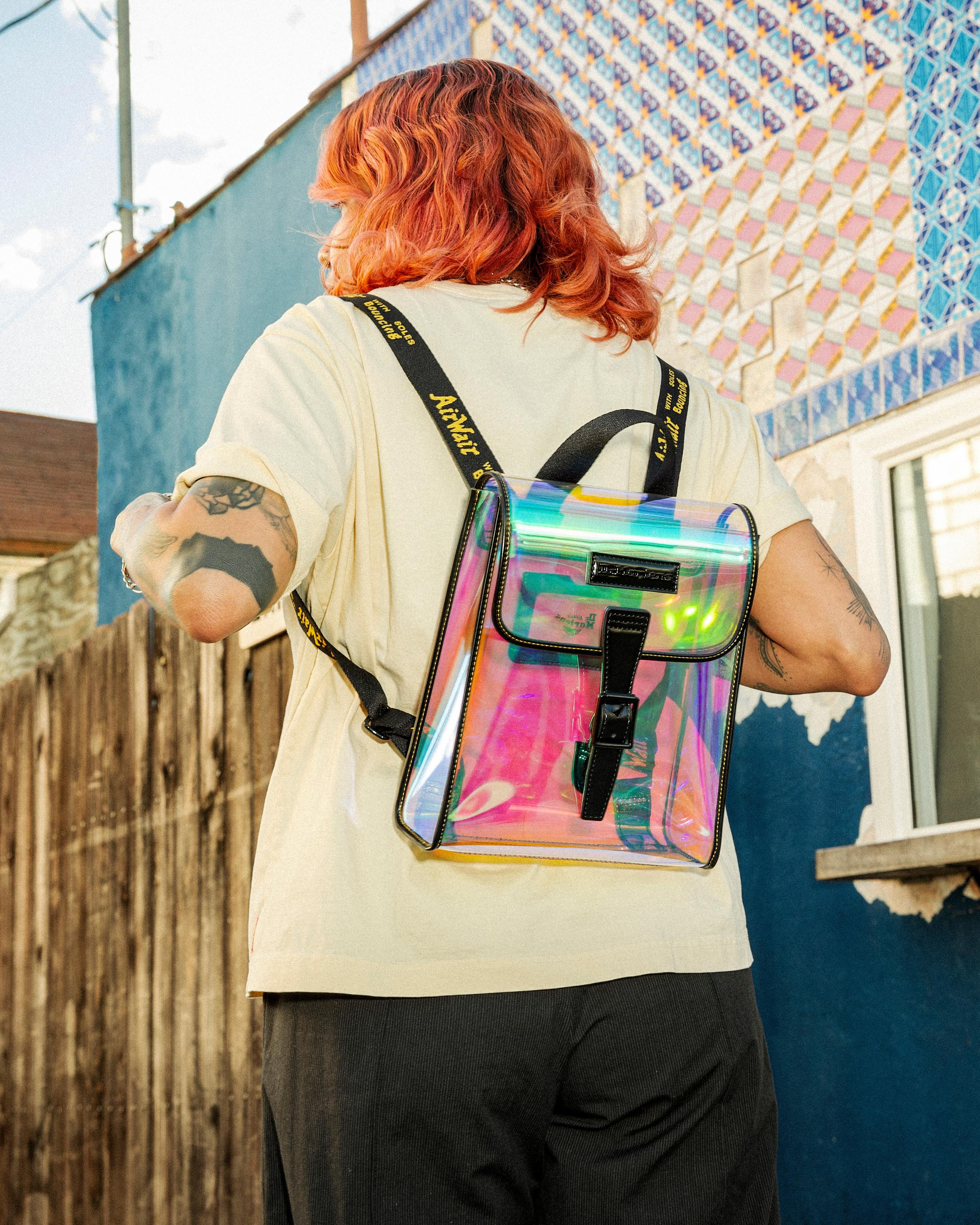 Iridescent Transparent Mini Backpack - 4