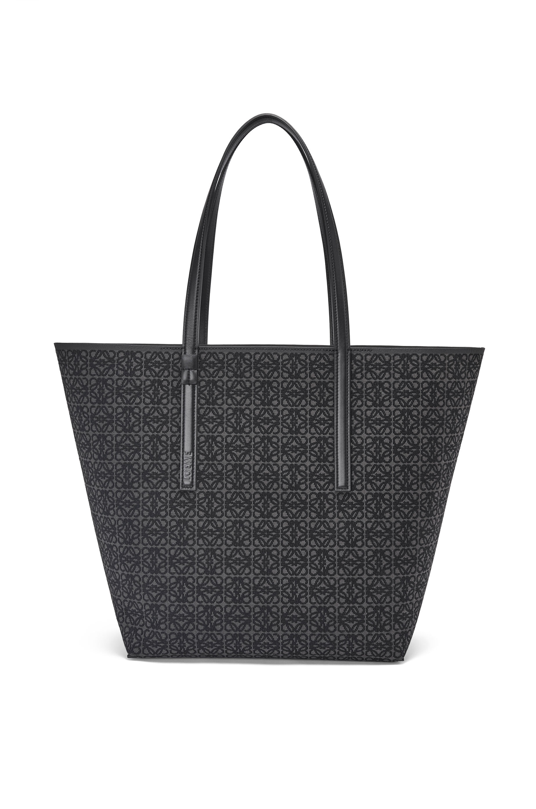 T Tote bag in Anagram jacquard and calfskin - 1