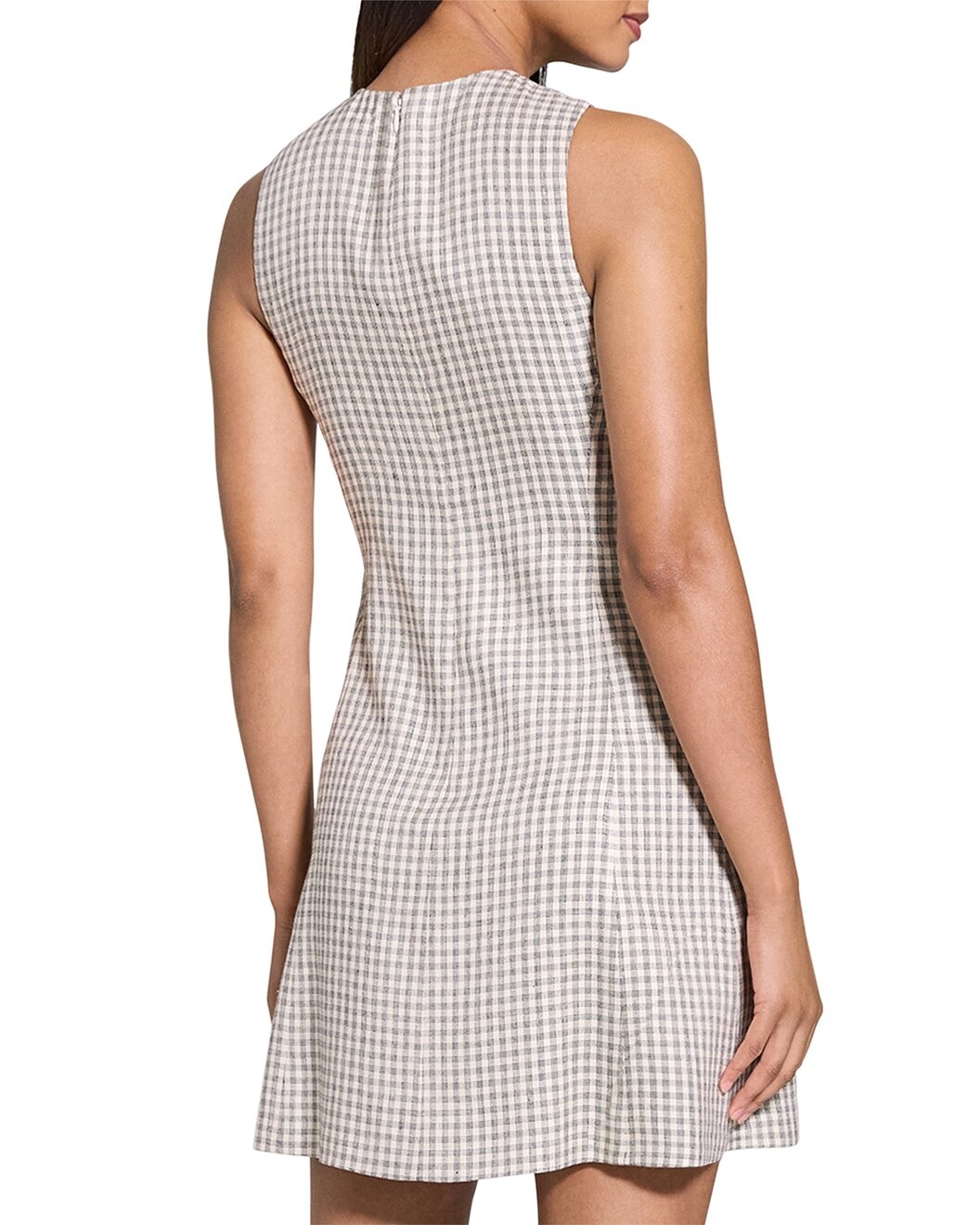 Theory Easy Flare Linen-Blend Dress - 2
