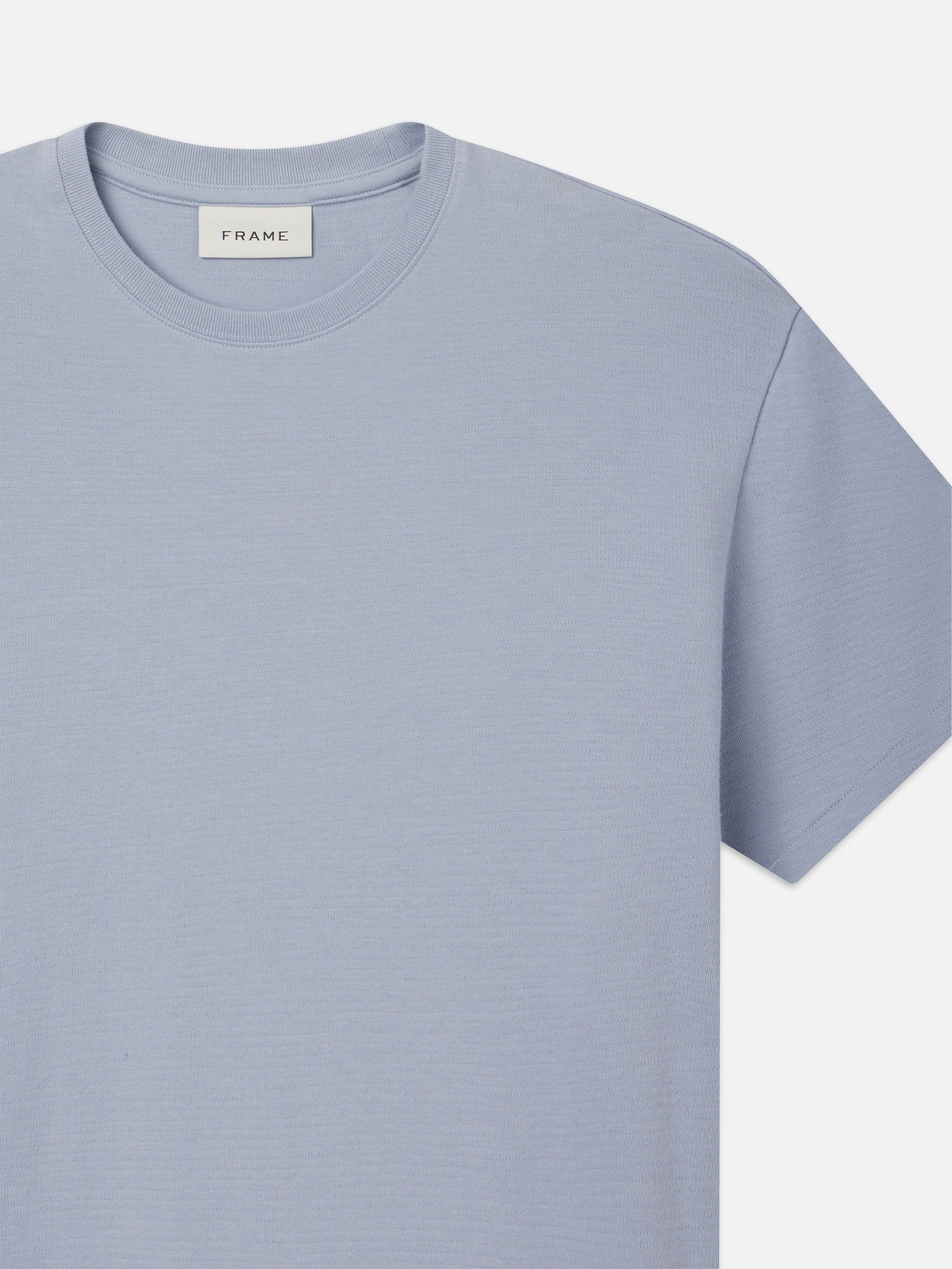 Duo Fold Tee in Soft Blue - 2