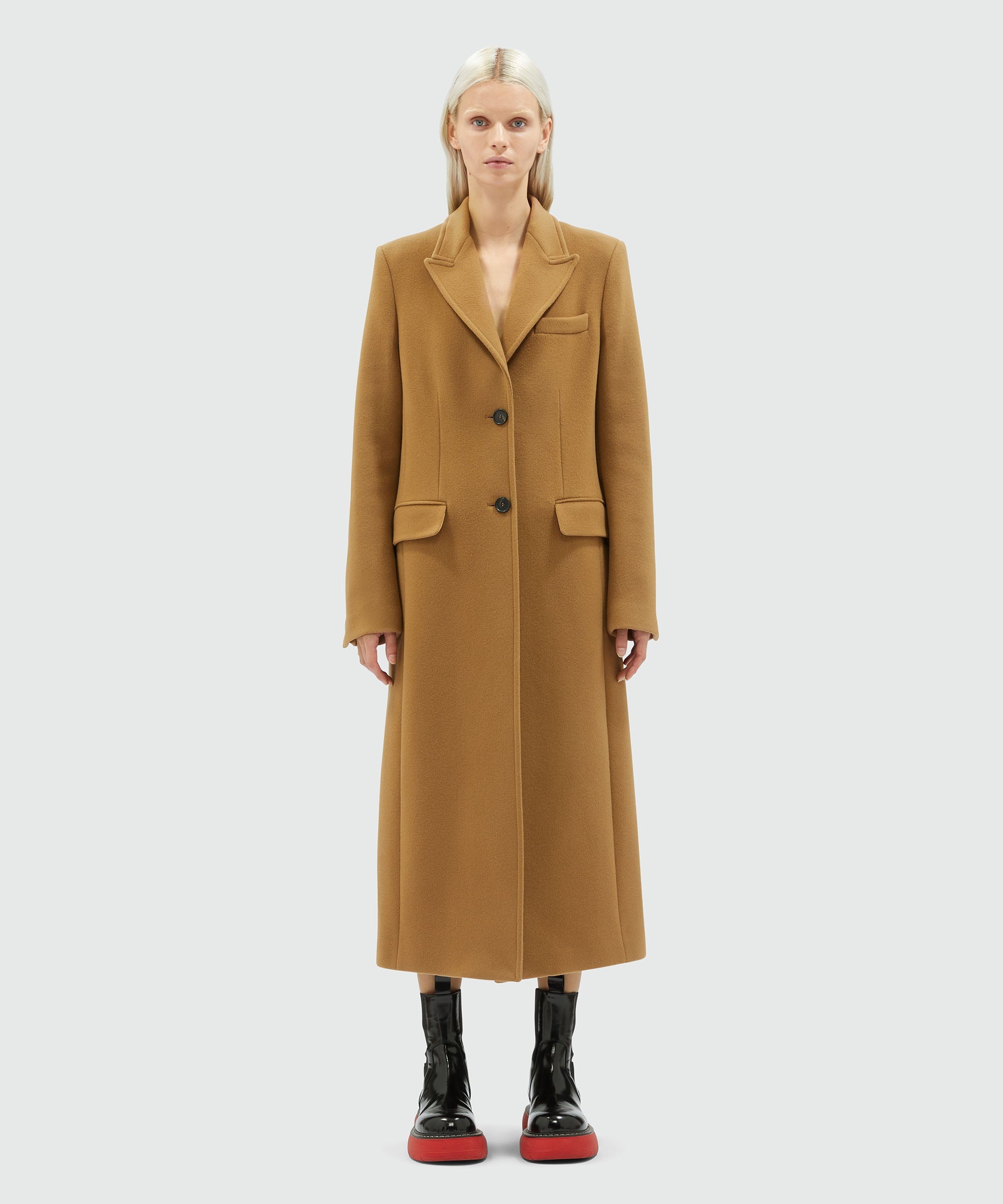Virgin camel hair wool long coat - 2