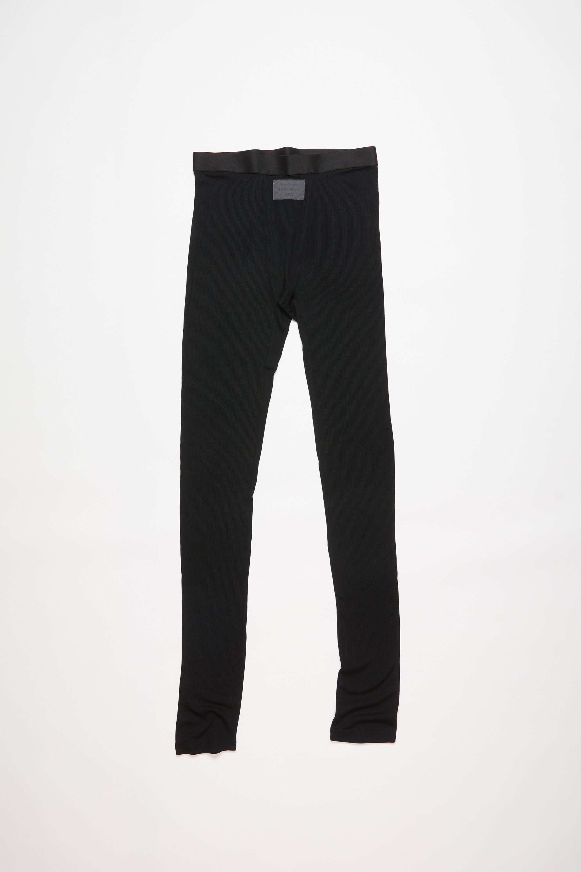 Rib leggings - Black - 7