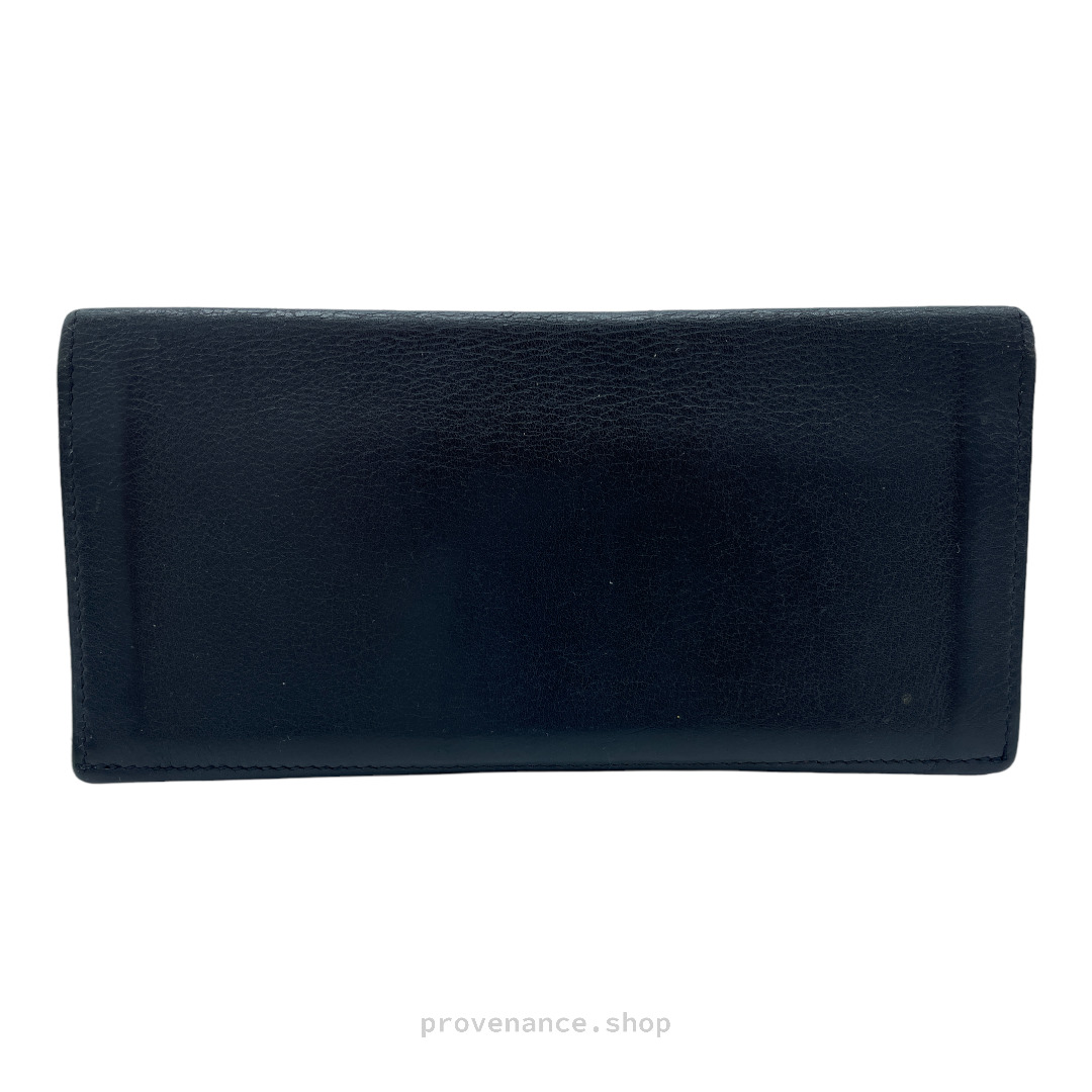 Cartier Long Wallet - Black & Burgundy Leather - 2