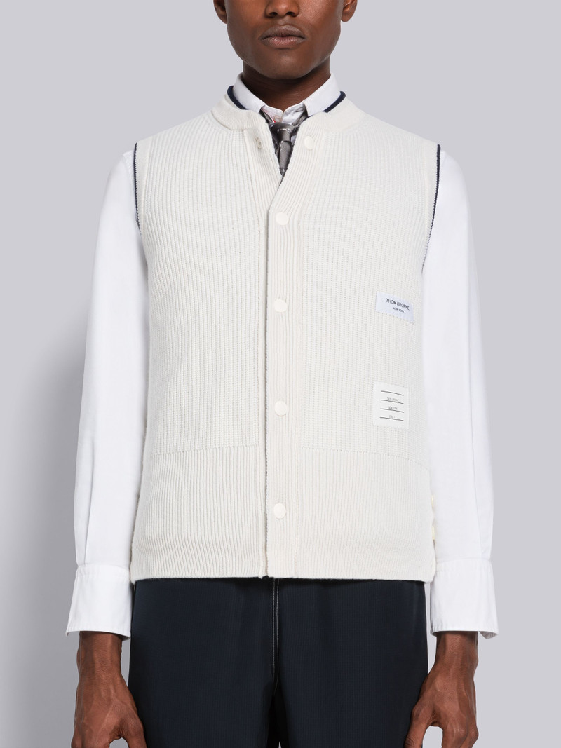 Thom Browne Nylon And Cashmere Reversible Tech Vest outlook