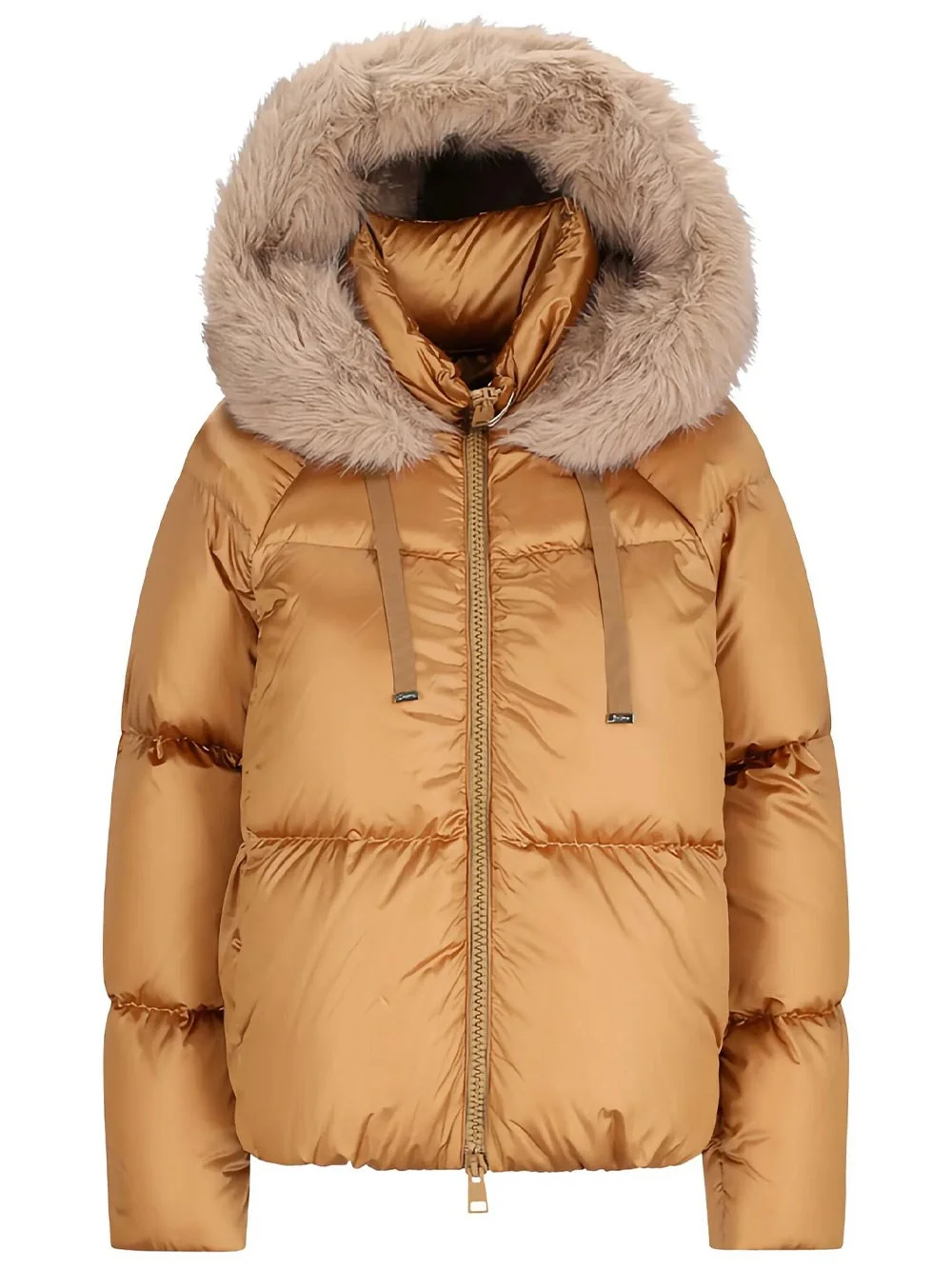 Short Puffer Jacket with Hood - 1