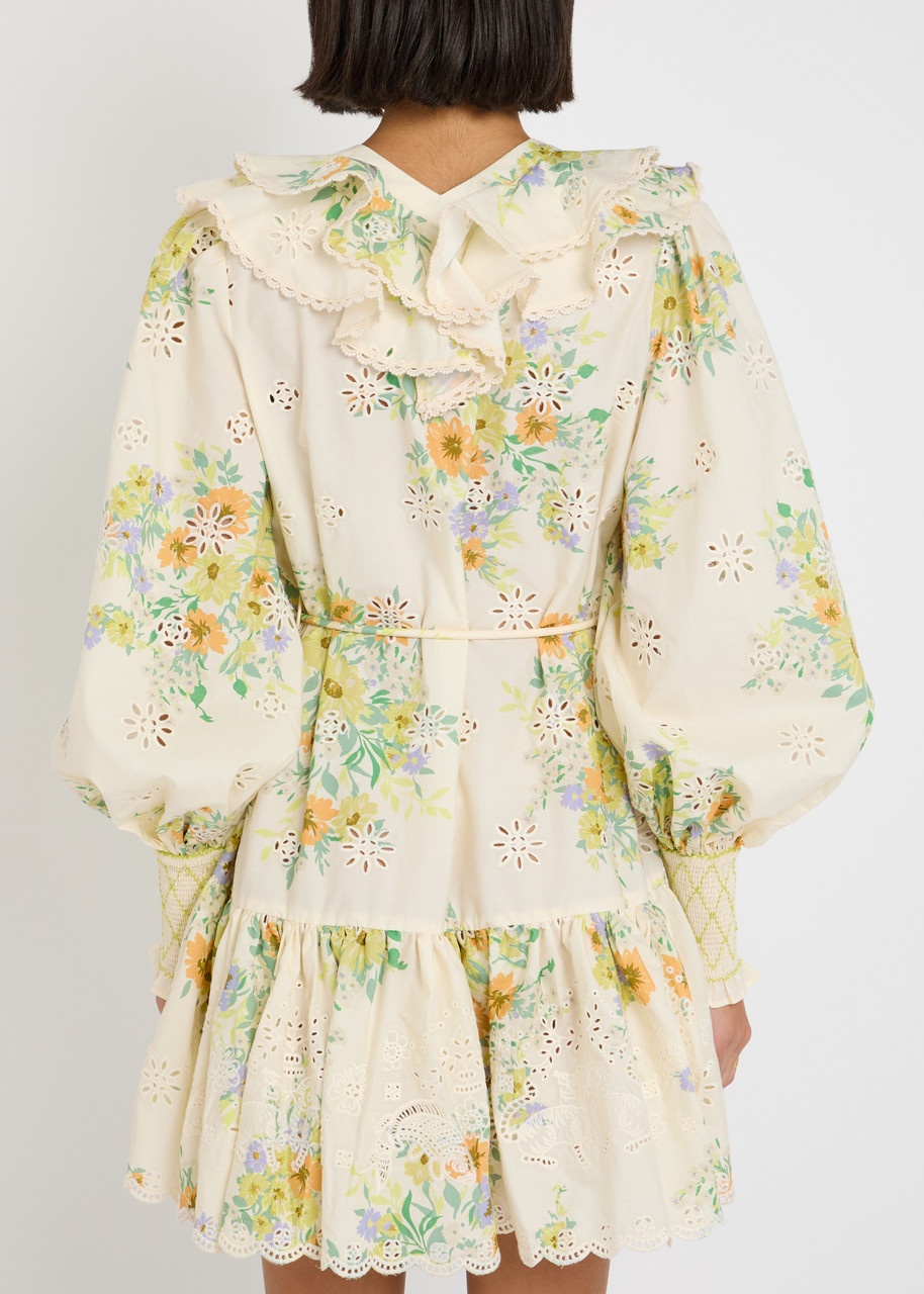 Alemais Juliette Embroidered Cotton Mini Dress - 3
