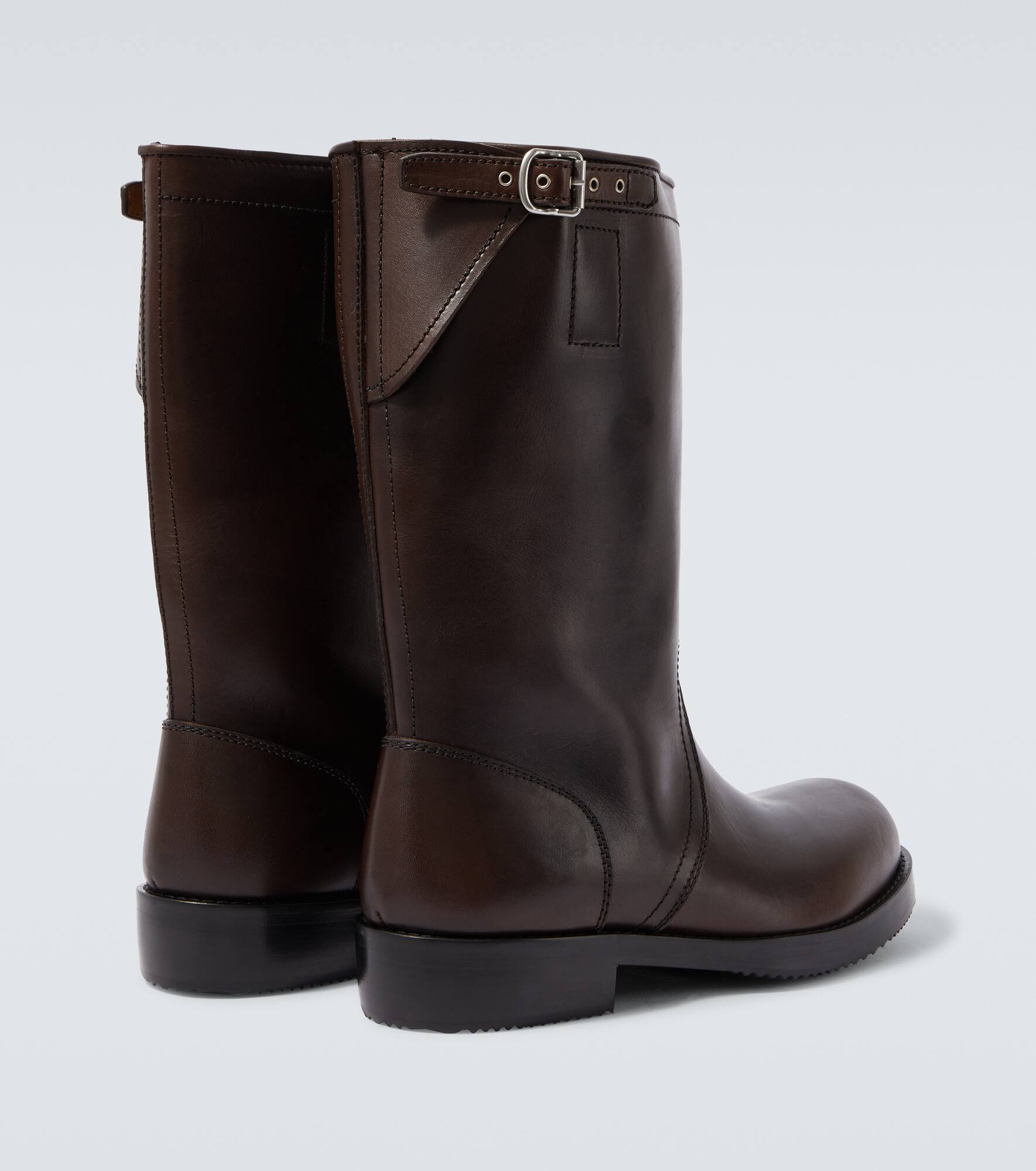 Leather biker boots - 6