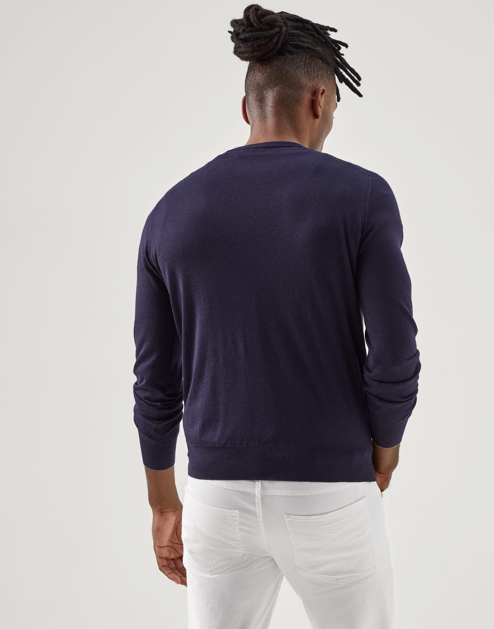 Lightweight cashmere and silk crew-neck sweater - 2