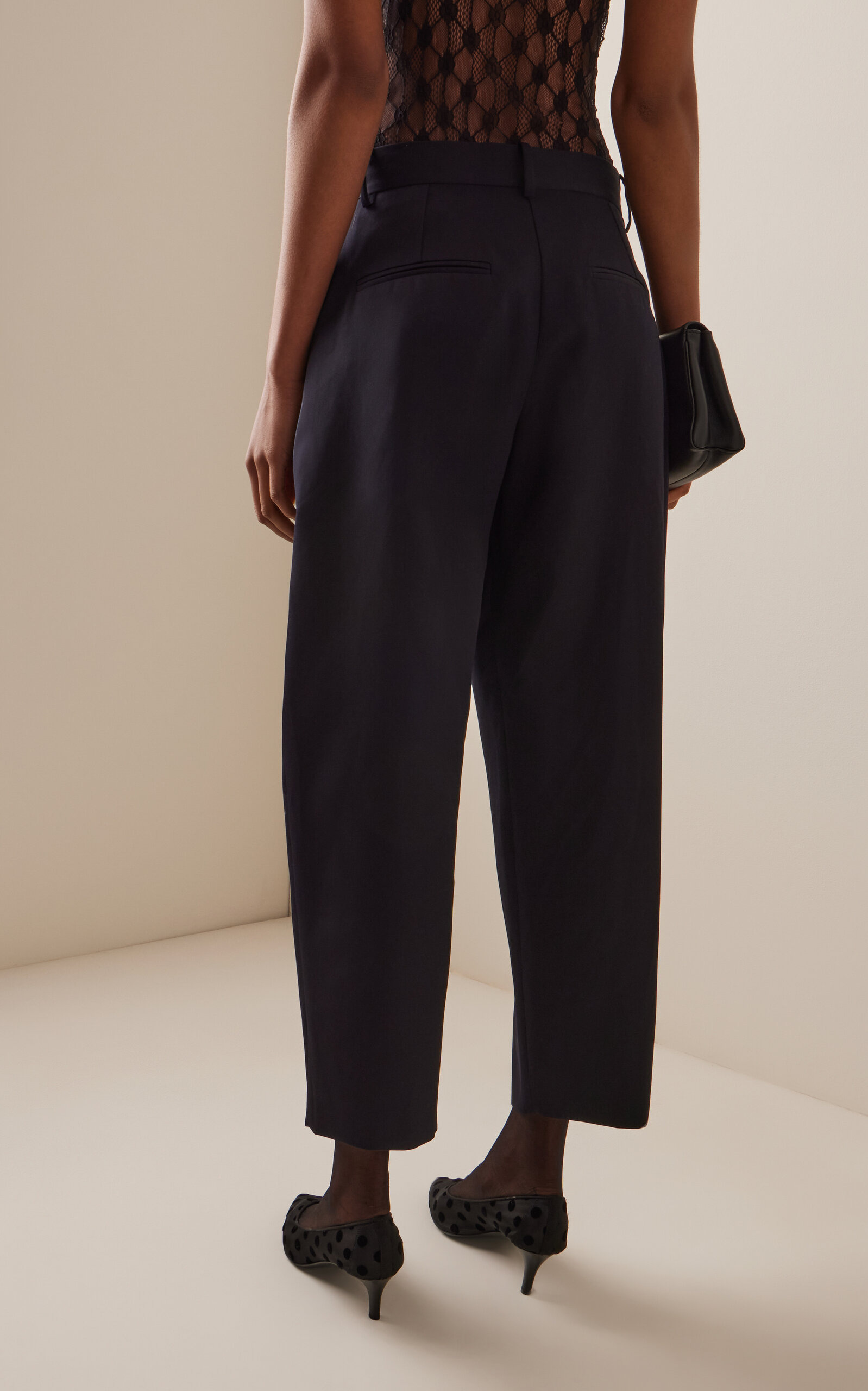 Janice Pleated Wool Pants black - 4