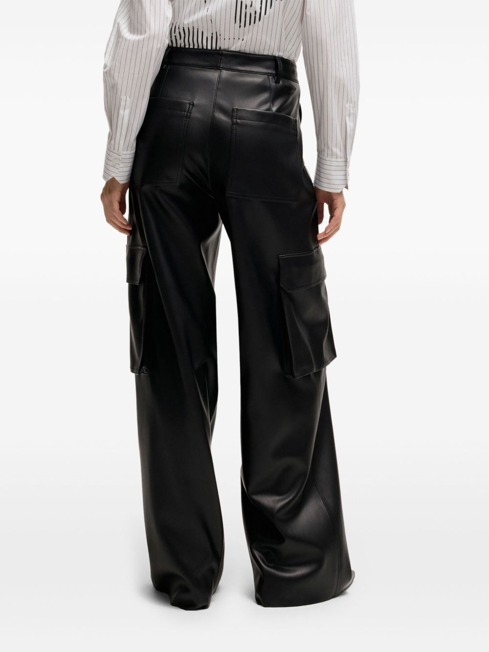 faux-leather cargo pants - 4