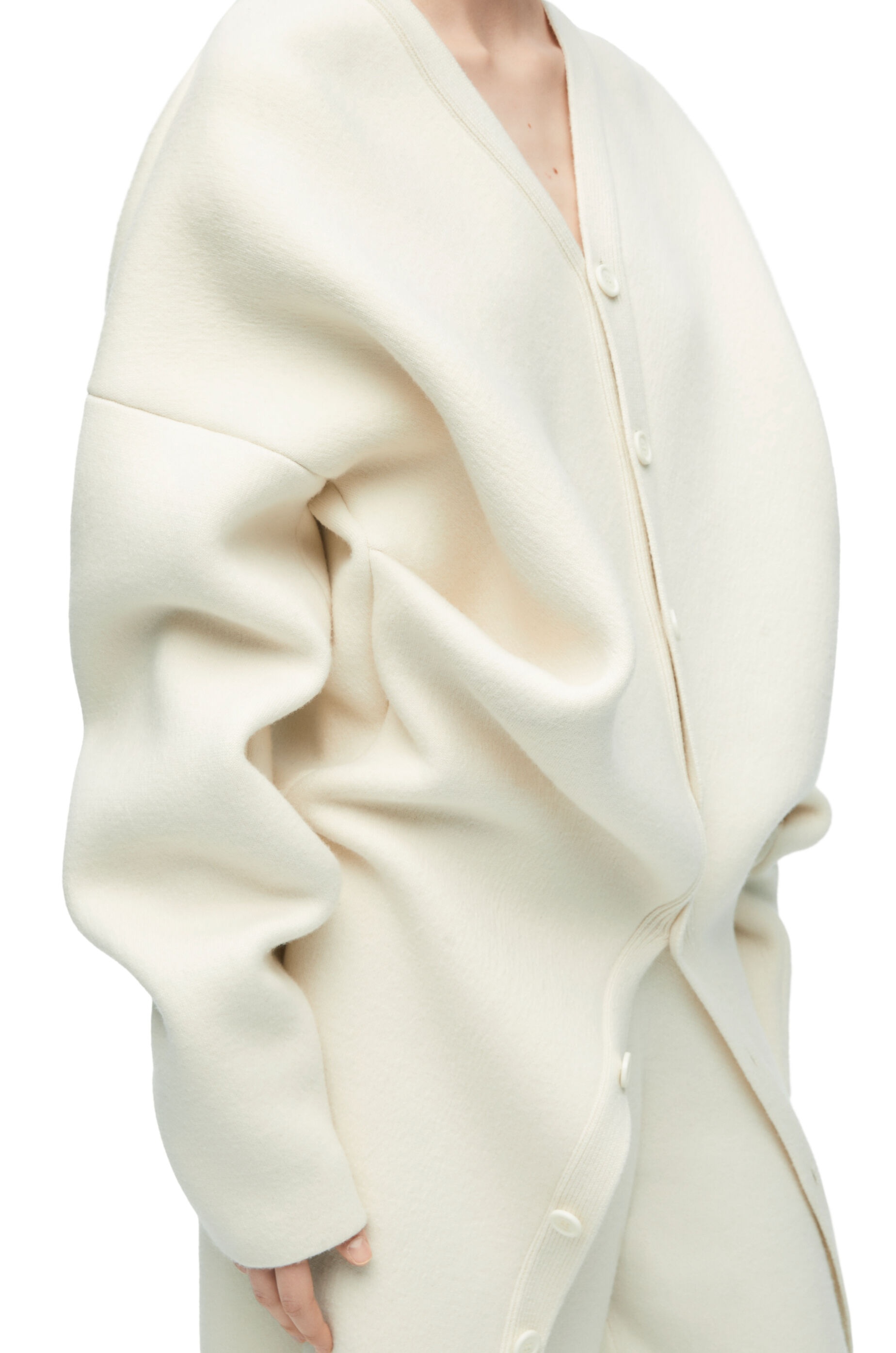 Draped coat in wool blend - 4