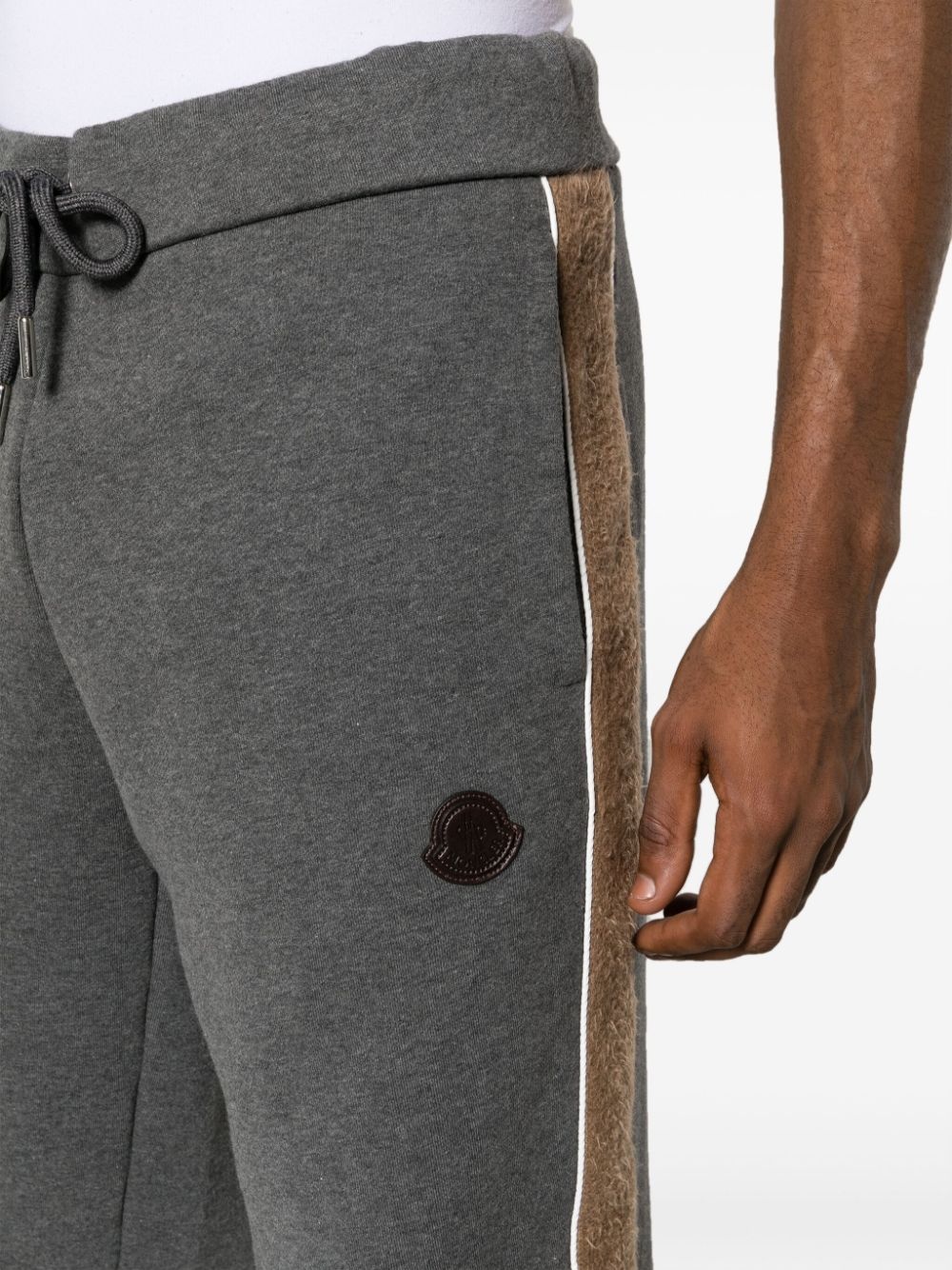 stripe-detail fleece track pants - 5