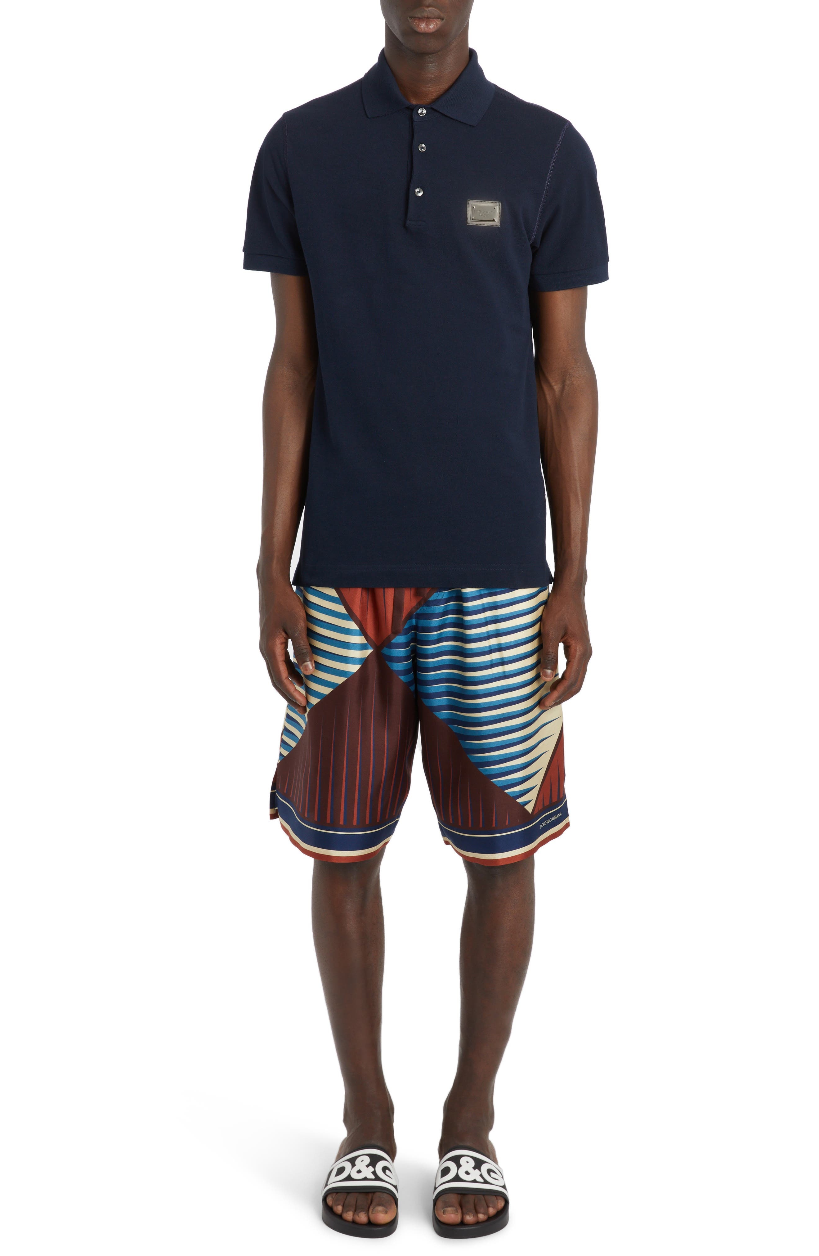 Logo Plate Cotton Piqué Polo - 7
