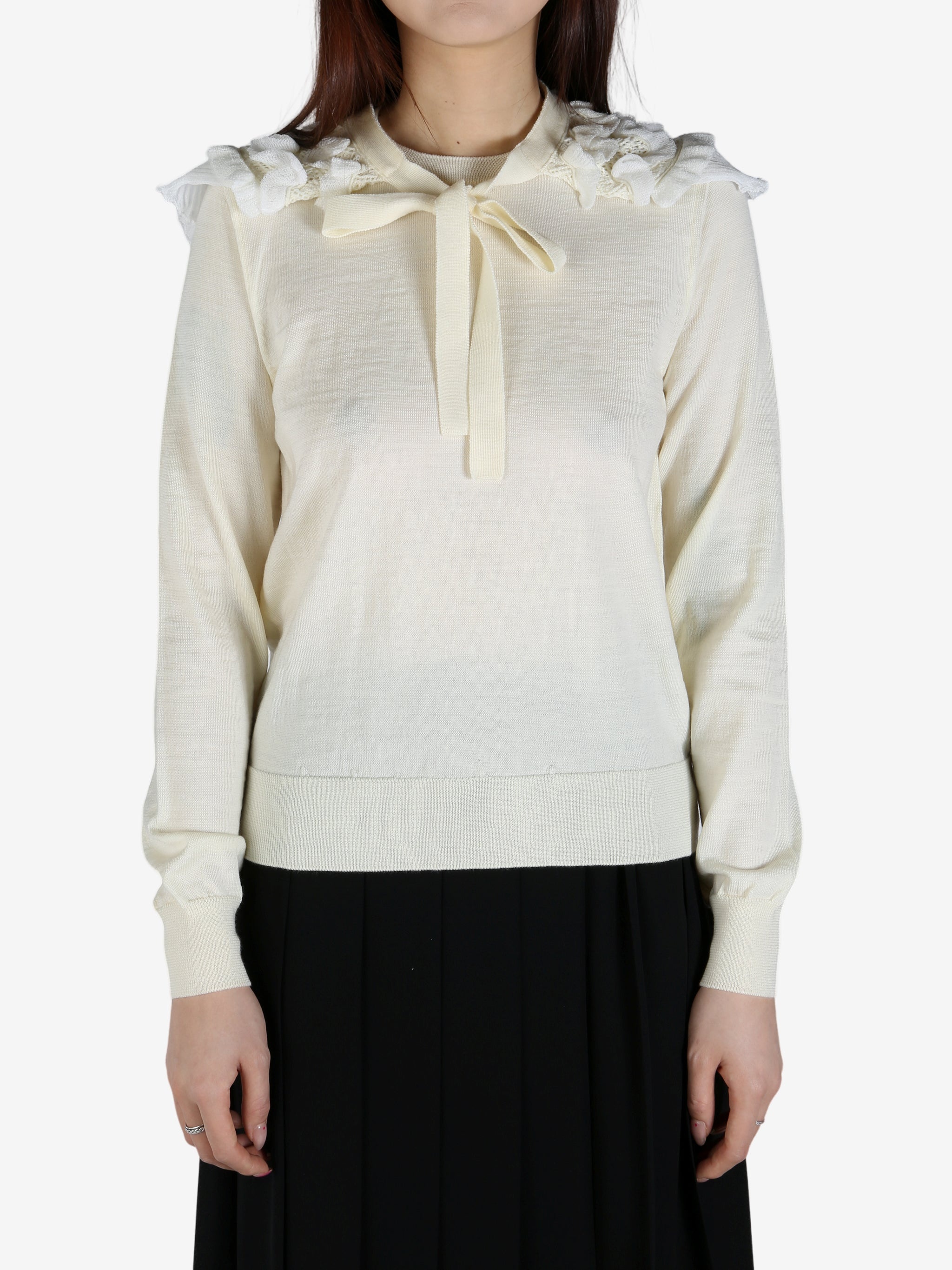 COMME DES GARCONS COMME DES GARCONS - Women Ruffle Neckline Sweater - 1