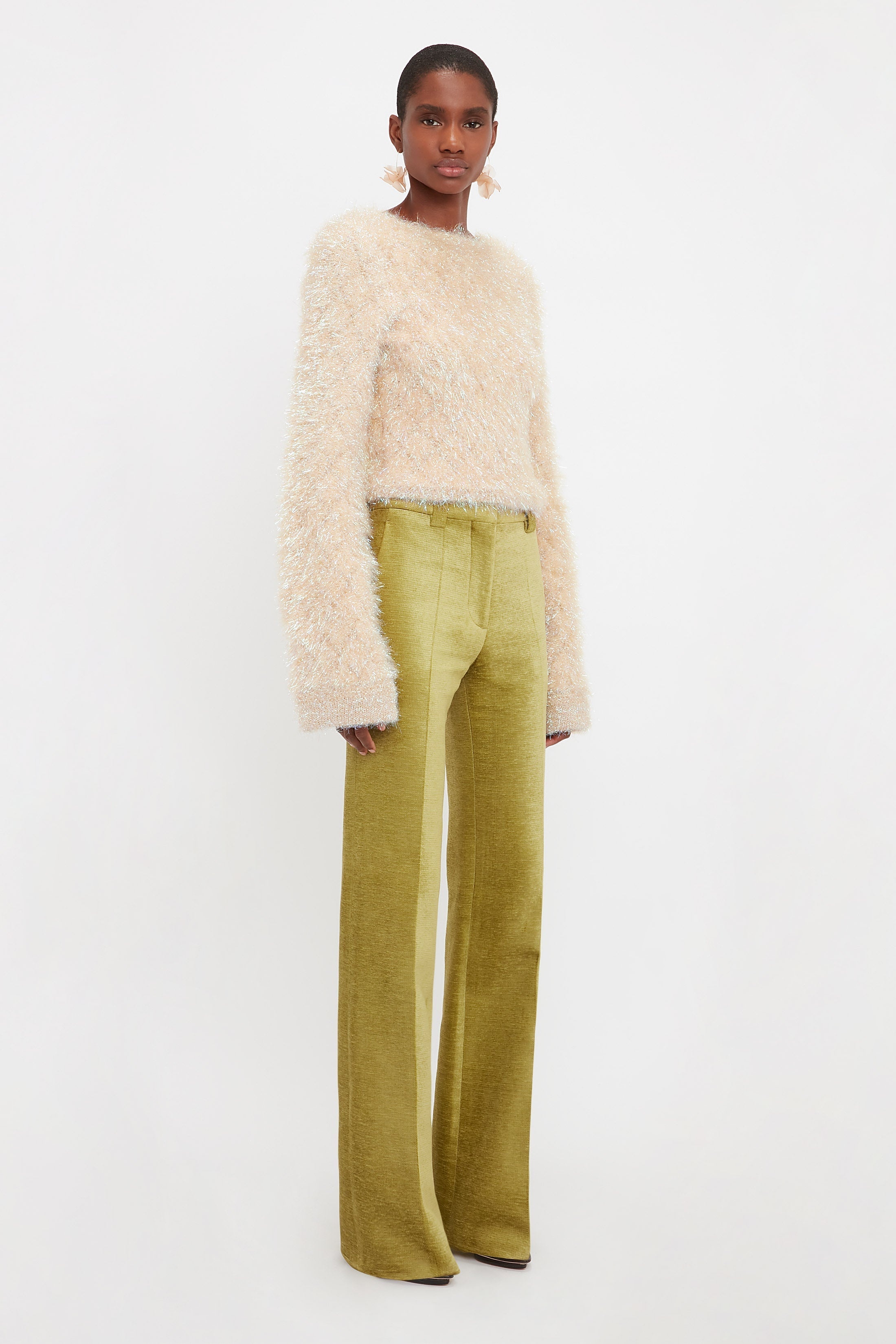 Open Back Jumper In Cream - 3